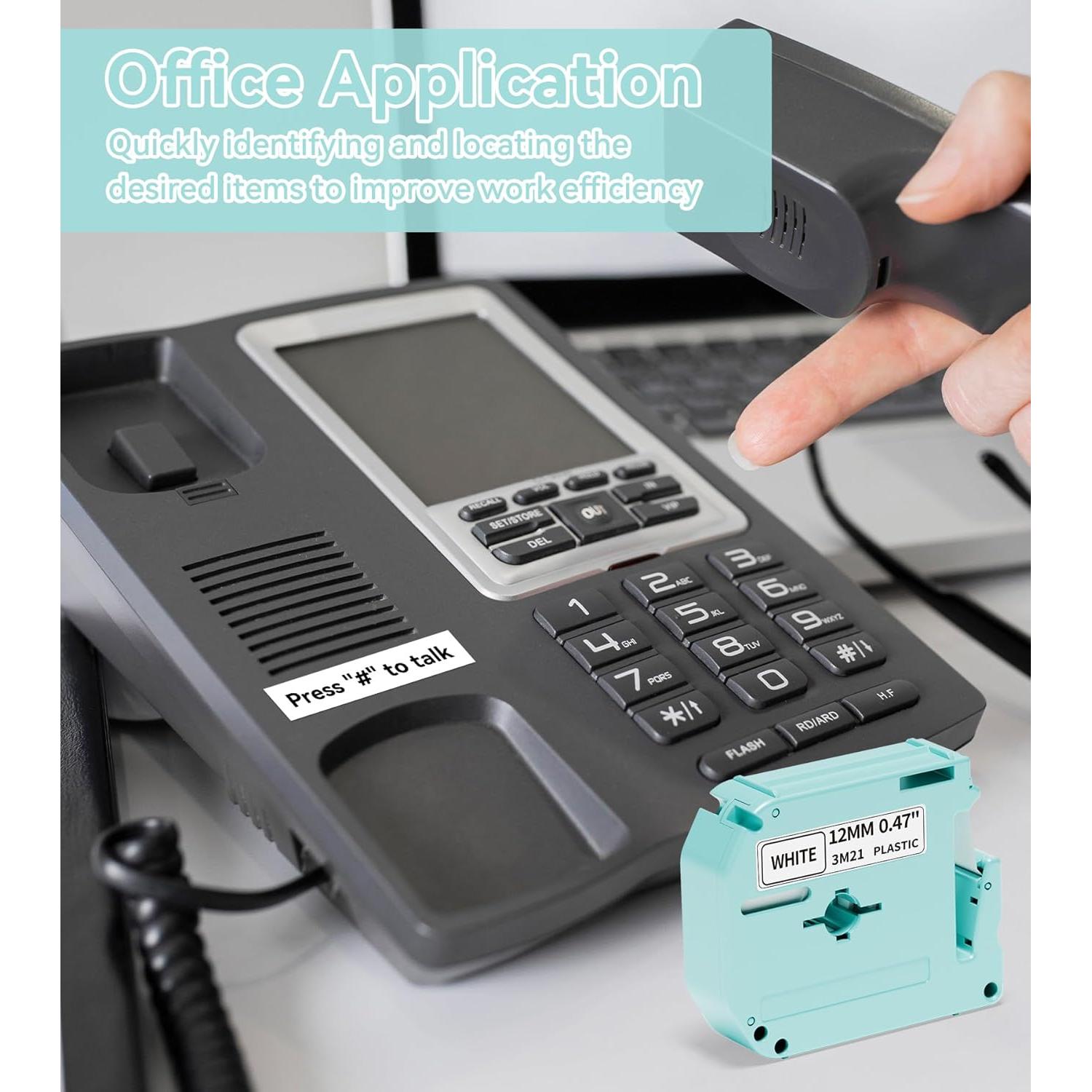 Cinta de Etiqueta Vixic M-K231 Compatible 12mm 2 Unidades