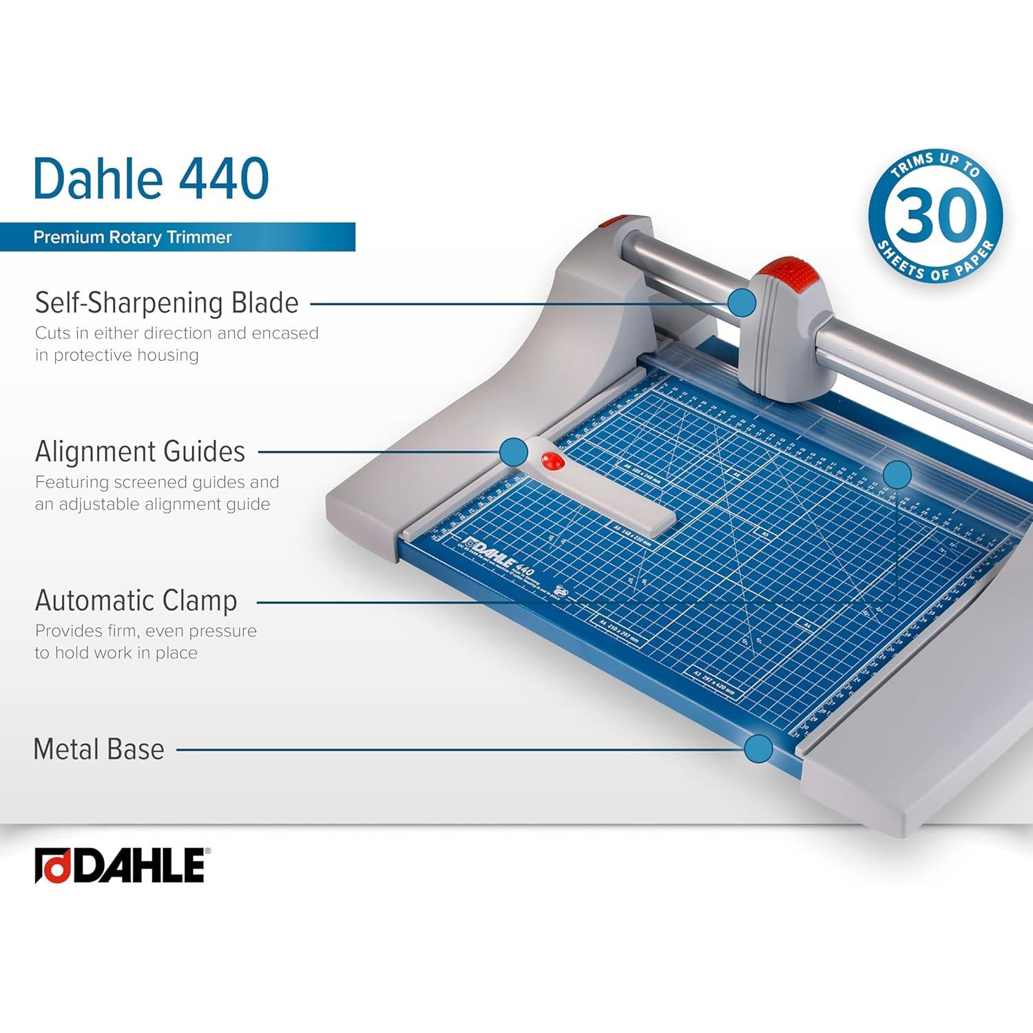 Cortadora de Papel Dahle 440, 35.56 cm, Autofilante, Alemana