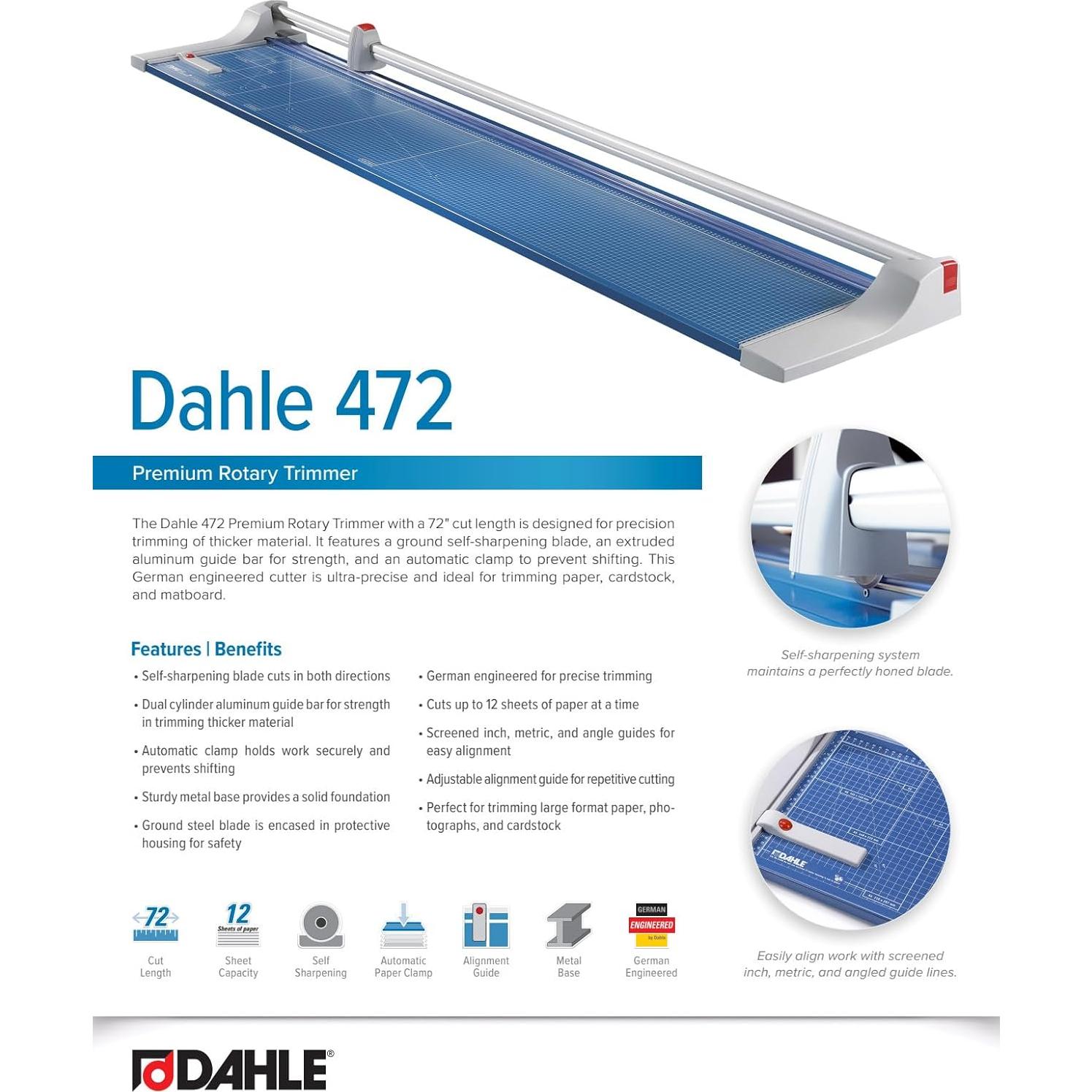 Cortadora de Papel Dahle 472 Premium 182.88 cm Autocortante