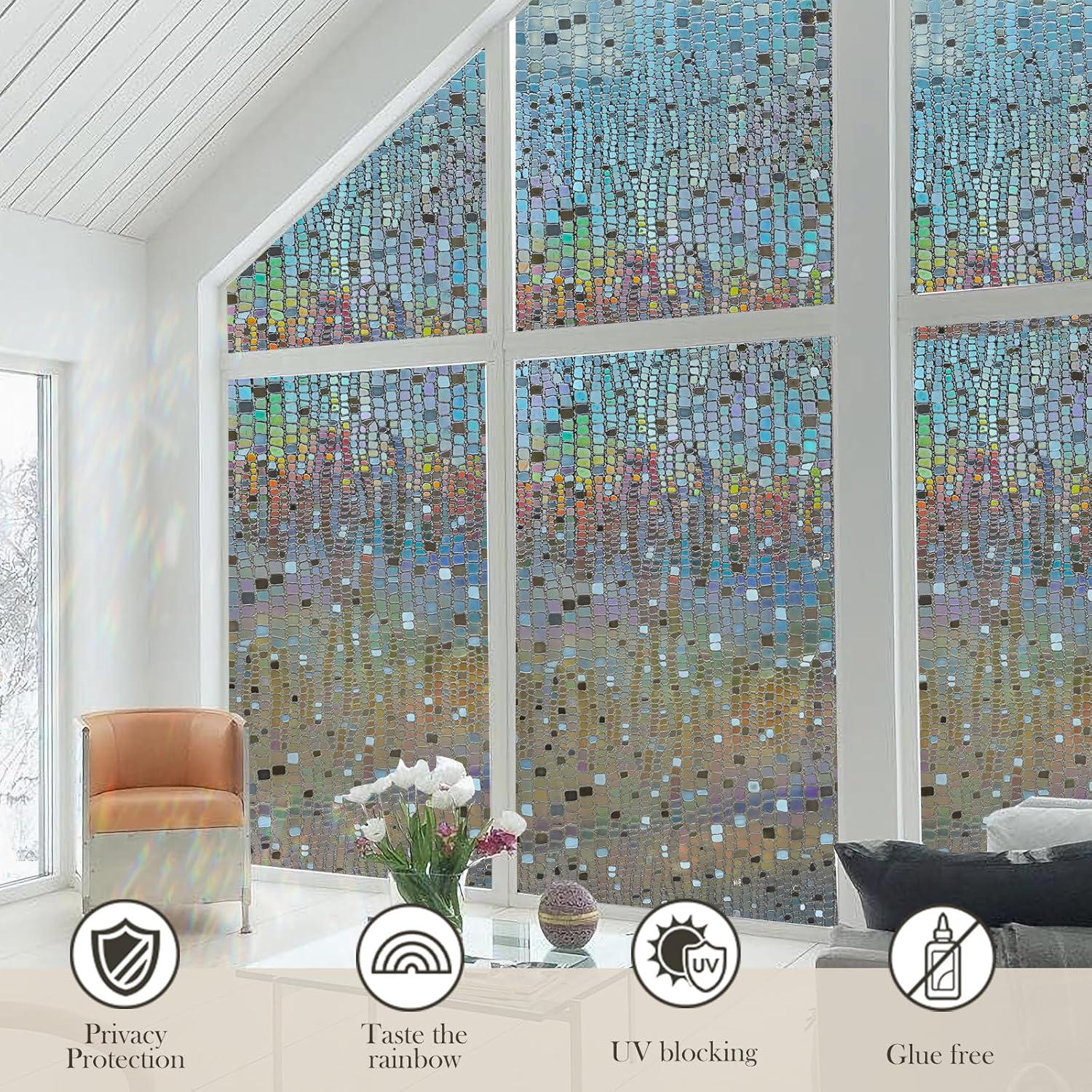 Película de Privacidad para Ventanas ALIUNI 44.5x200cm Vinilo