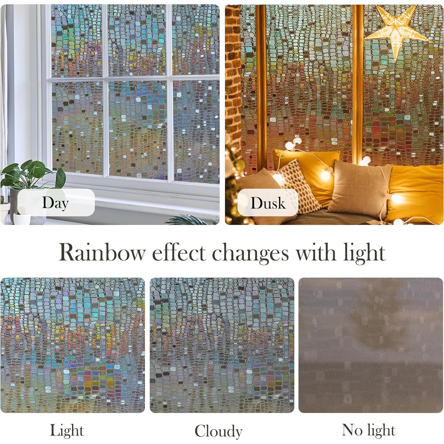 Película de Privacidad para Ventanas ALIUNI 44.5x200cm Vinilo