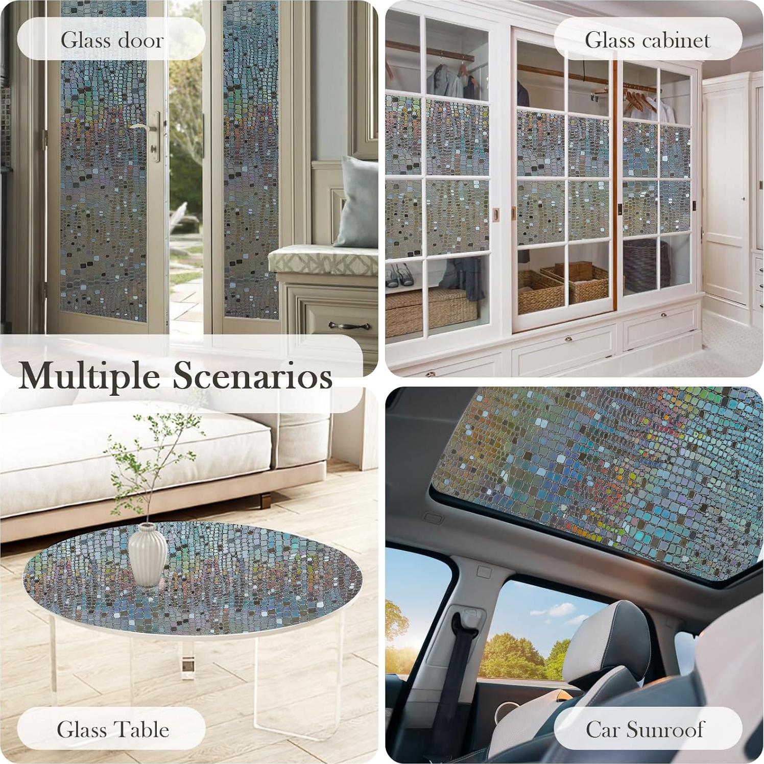 Película de Privacidad para Ventanas ALIUNI 44.5x200cm Vinilo