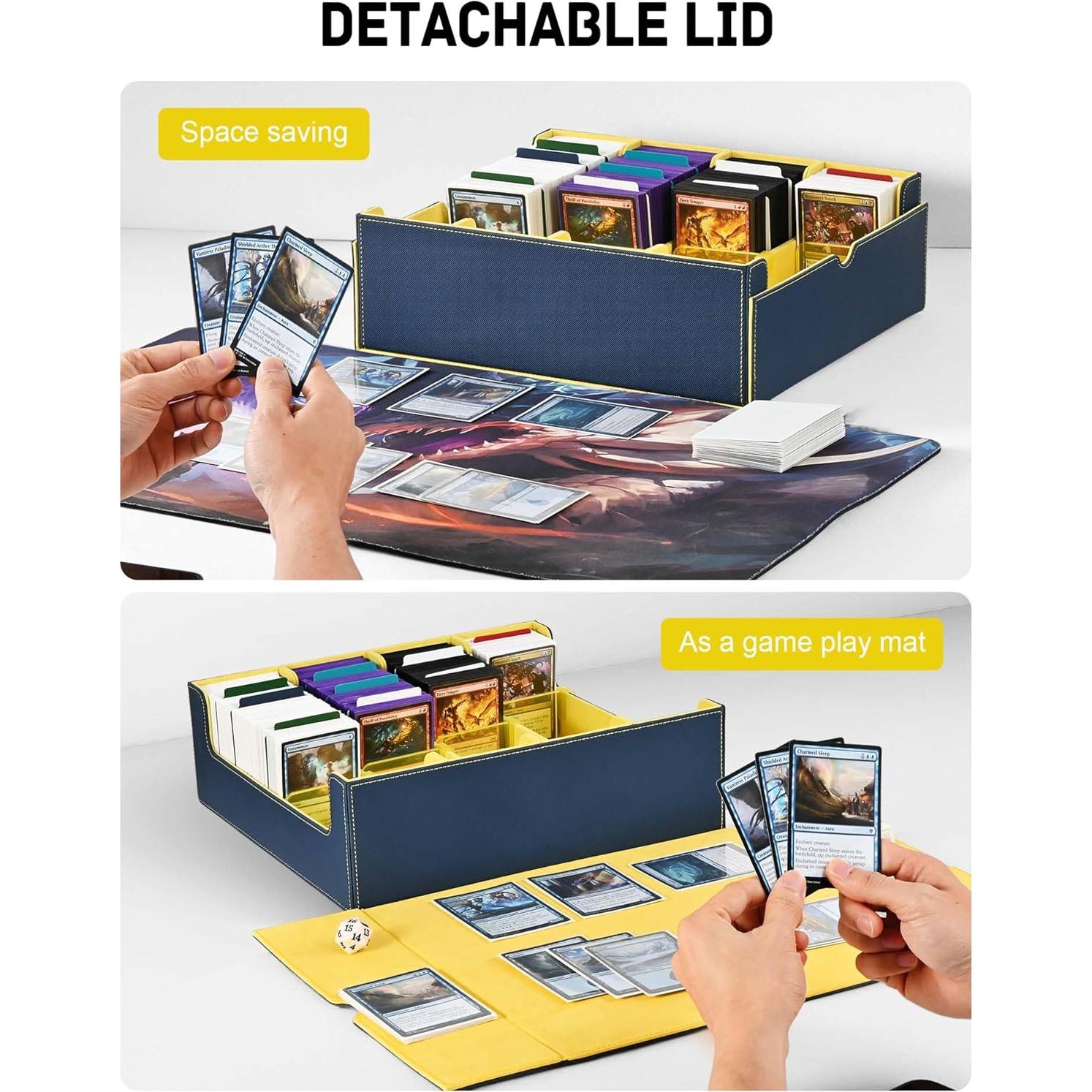 Caja de Almacenamiento de Cartas ZLCA 3000+ Cartas Azul Amarillo