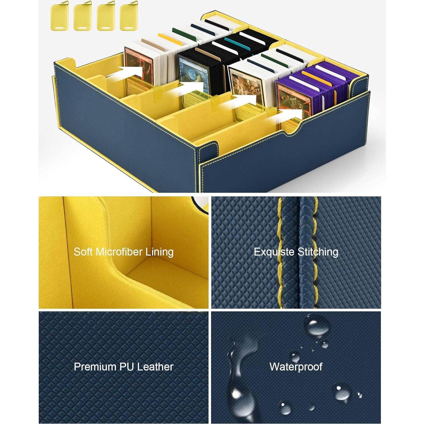 Caja de Almacenamiento de Cartas ZLCA 3000+ Cartas Azul Amarillo