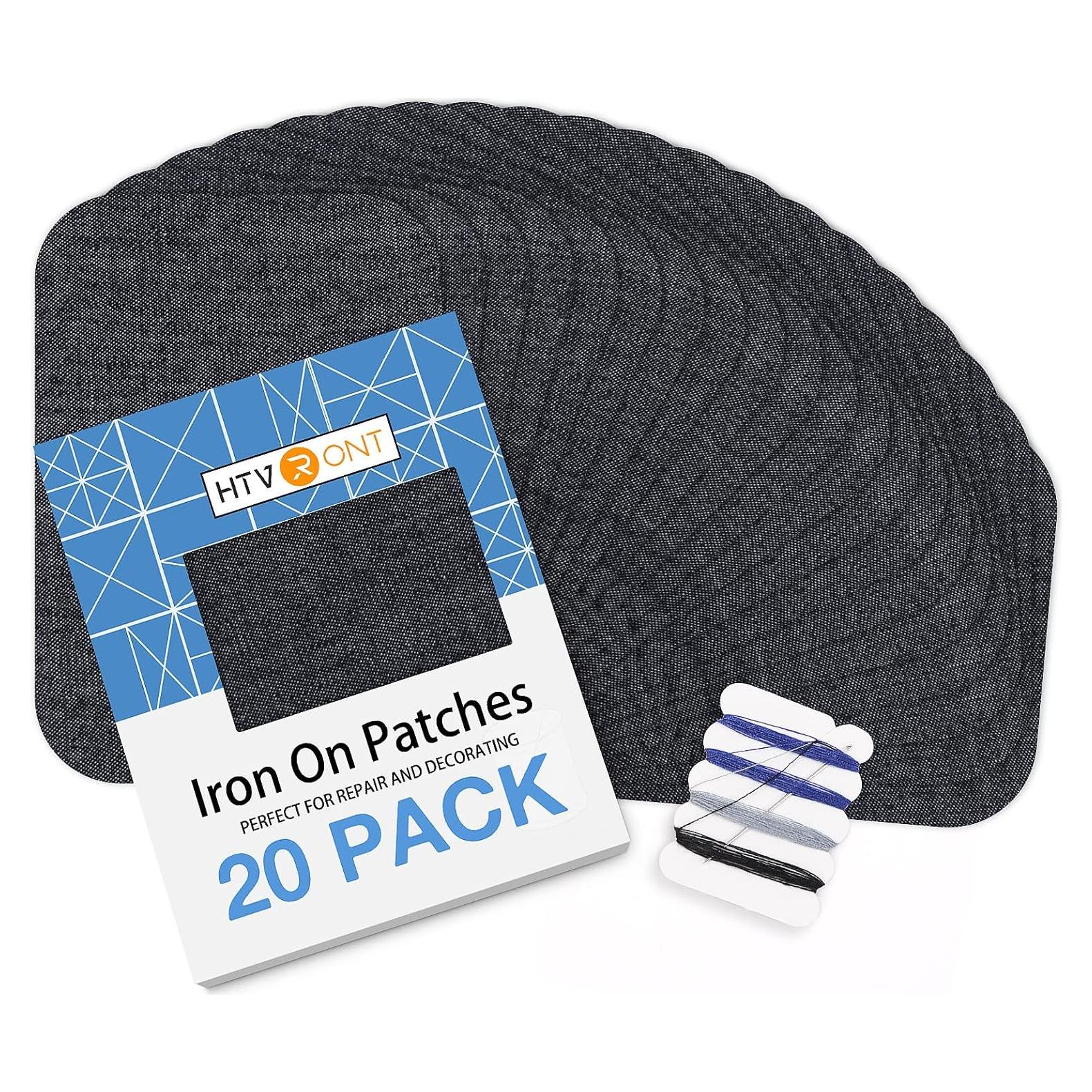 Parche de Planchar HTVRONT Negro 20 Piezas 7.5x11 cm Algodón