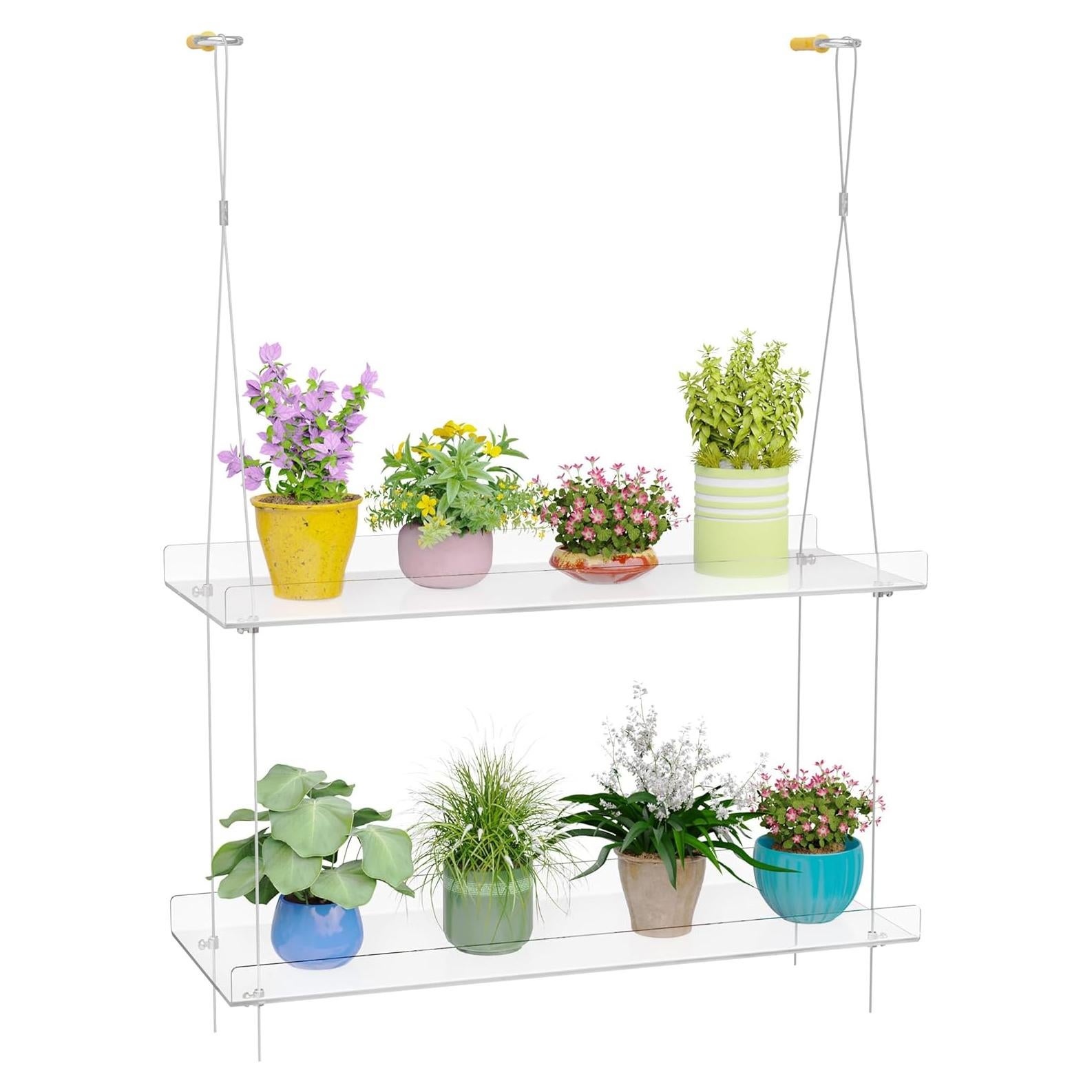 Estante Colgante para Plantas ZASIMO 2 Niveles Acrílico 0.68kg