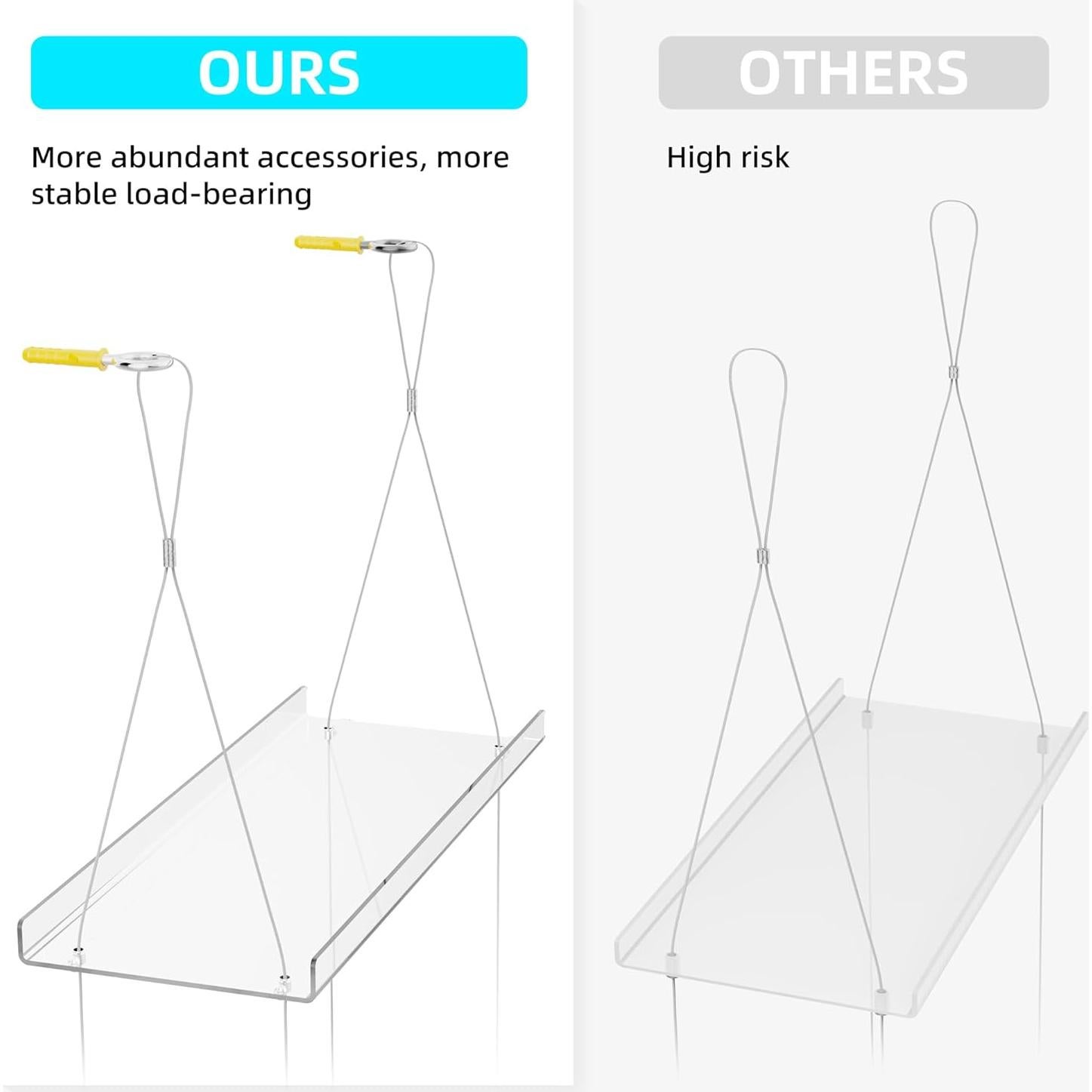 Estante Colgante para Plantas ZASIMO 2 Niveles Acrílico 0.68kg