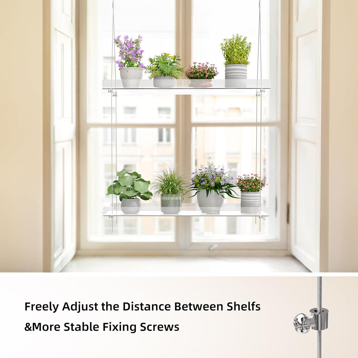 Estante Colgante para Plantas ZASIMO 2 Niveles Acrílico 0.68kg