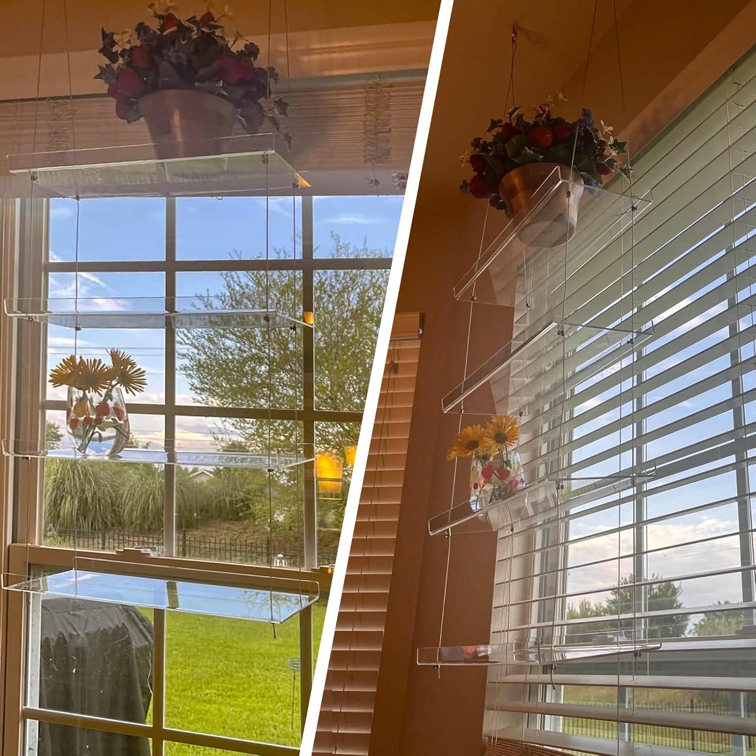 Estante Colgante para Plantas ZASIMO 2 Niveles Acrílico 0.68kg