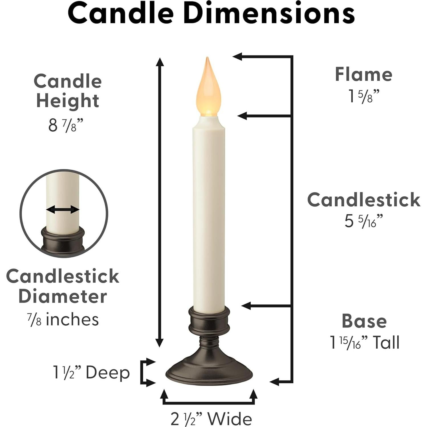 Vela LED Xodus Innovations FPC1205A-2 con Sensor Crepúsculo 22.6 cm