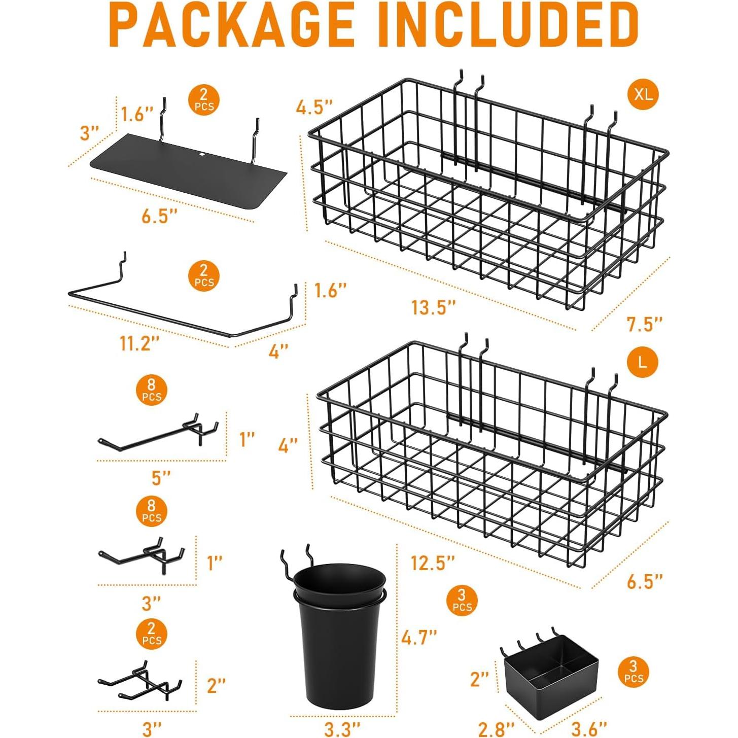 Kit de Accesorios para Tablero de Clavos INCLY 30PCS Organizador