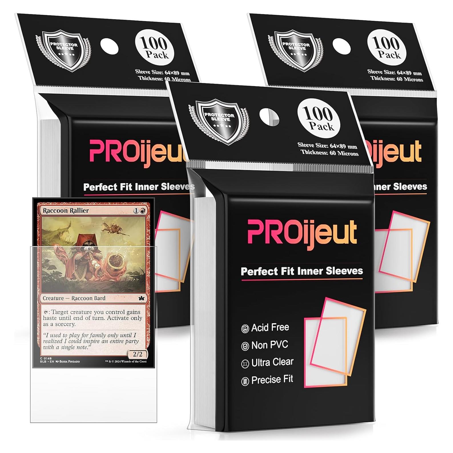 300 Fundas de Cartas Proijeut 64x89mm 60 micrones