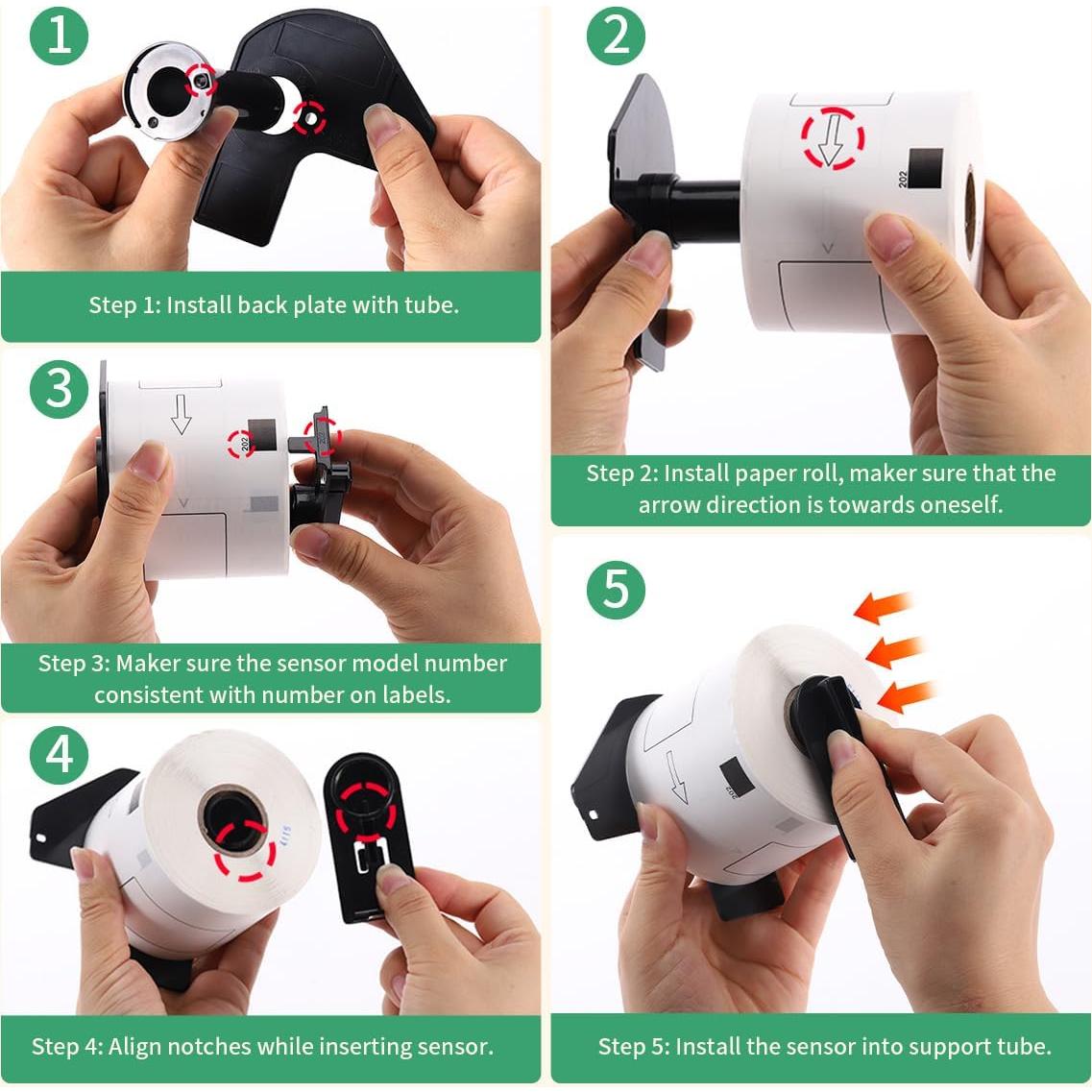 Etiquetas DK-1202 COLORWING 62mm x 100mm 2400 etiquetas