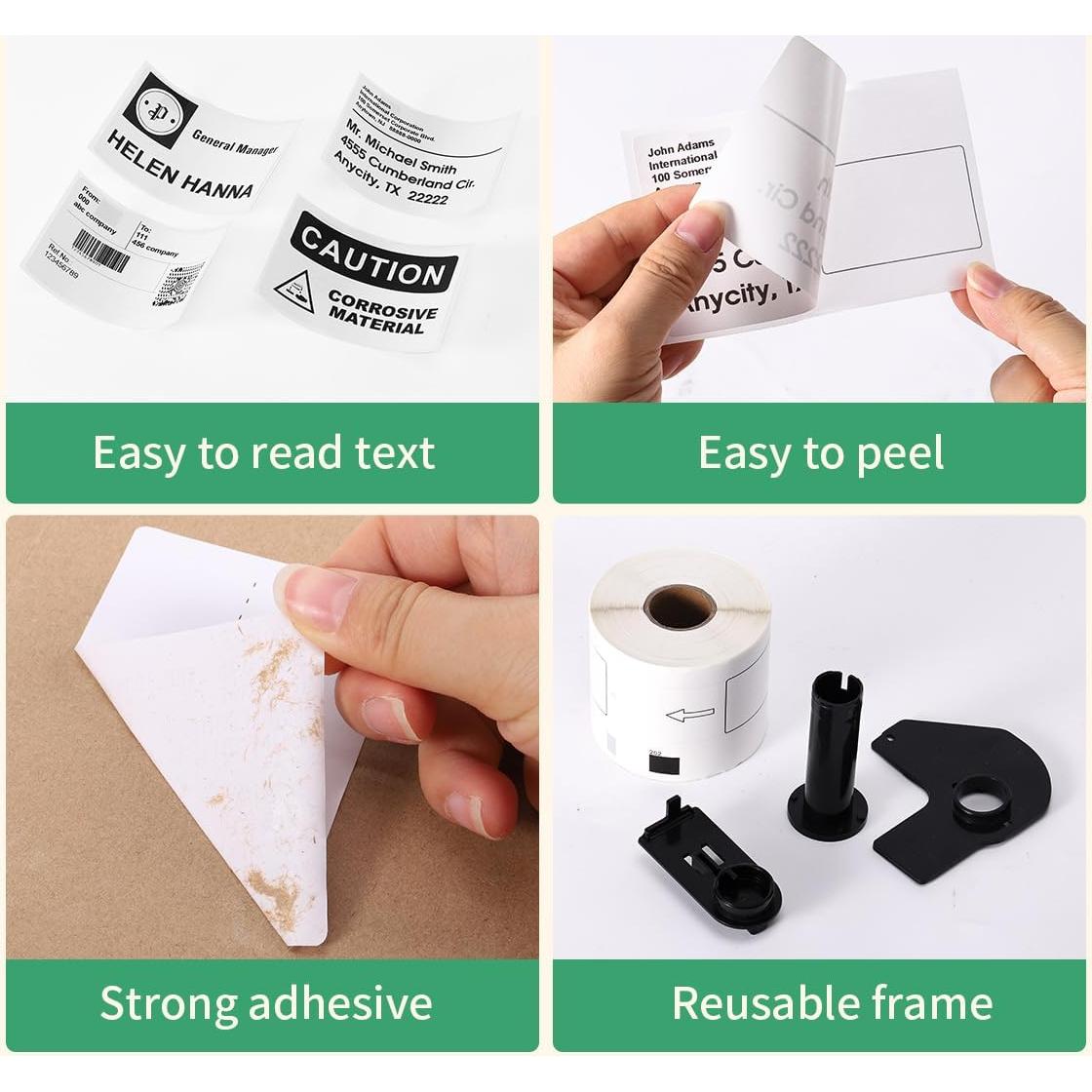 Etiquetas DK-1202 COLORWING 62mm x 100mm 2400 etiquetas