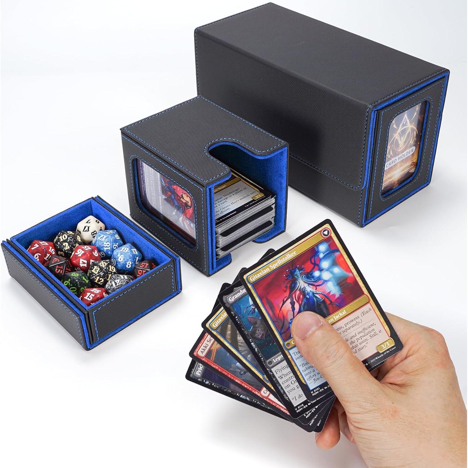 Caja de Almacenamiento de Cartas AFIING 3-en-1 para MTG
