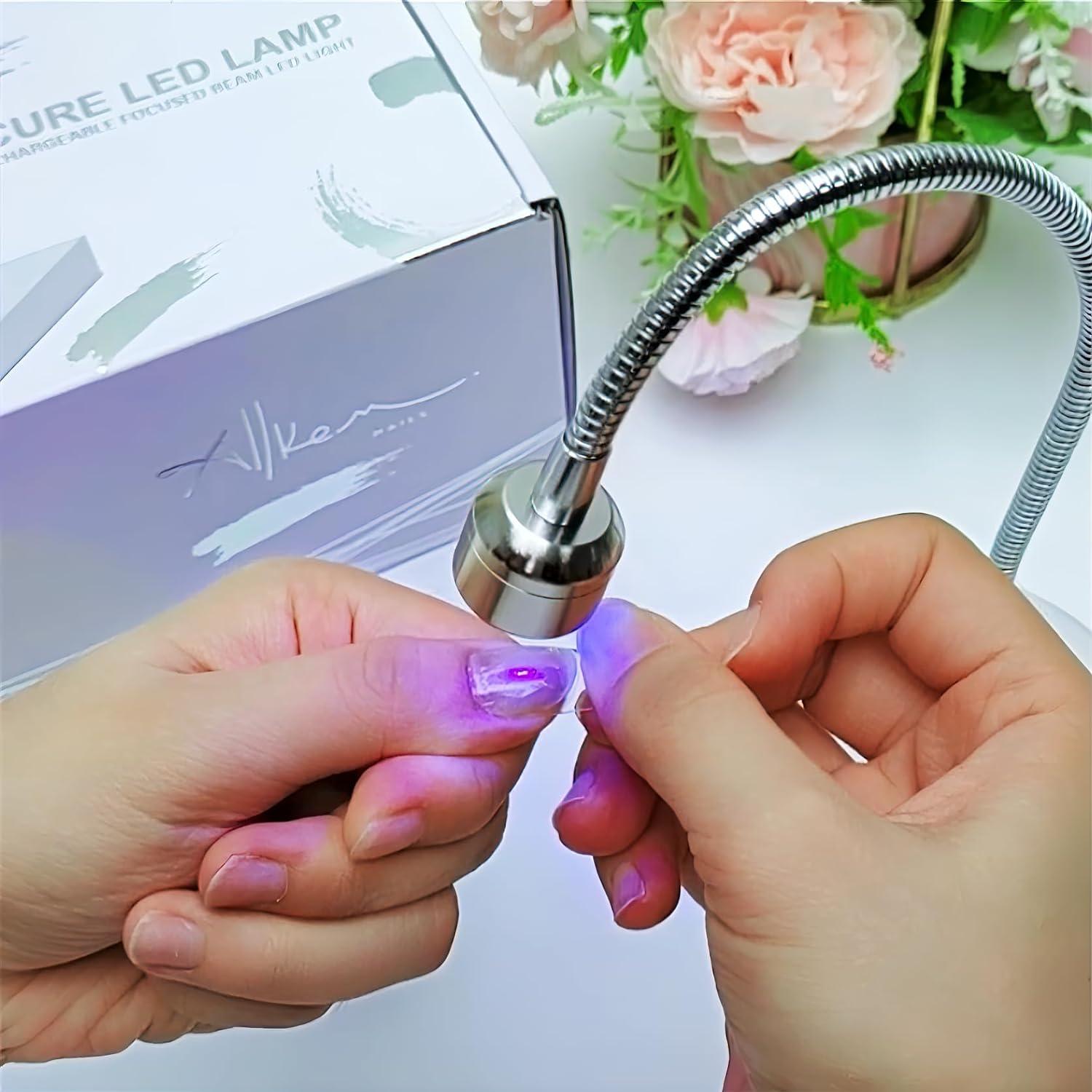 Lámpara UV LED para Uñas de Gel Allkem 3W Inalámbrica Plata