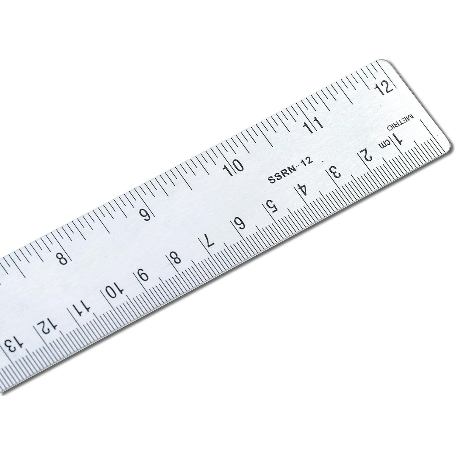 Regla de Acero Inoxidable VINCA SSRN-12 30cm con Base de Corcho