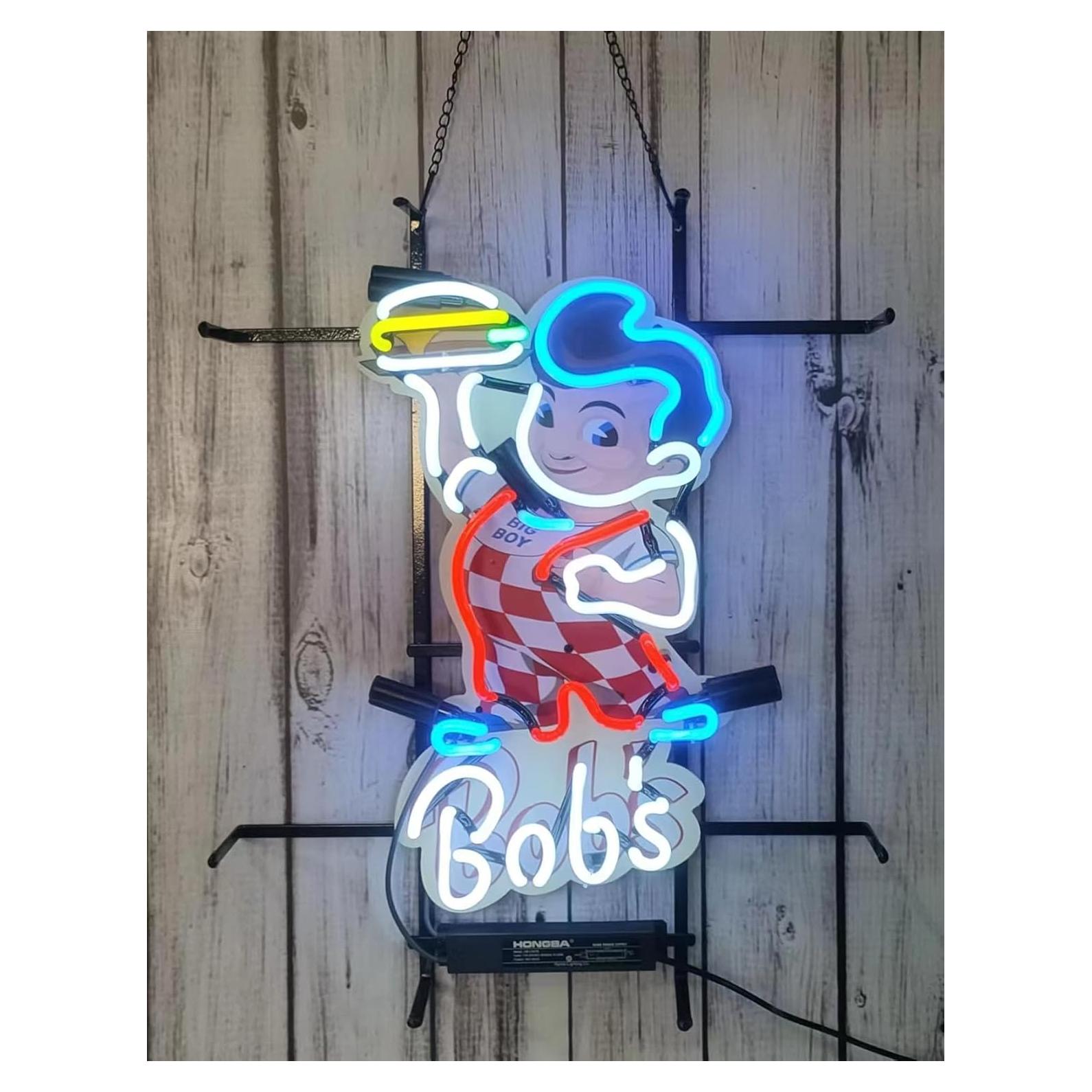 Cartel de Neón Bob's Big Boy Burger 61x51 cm Decoración