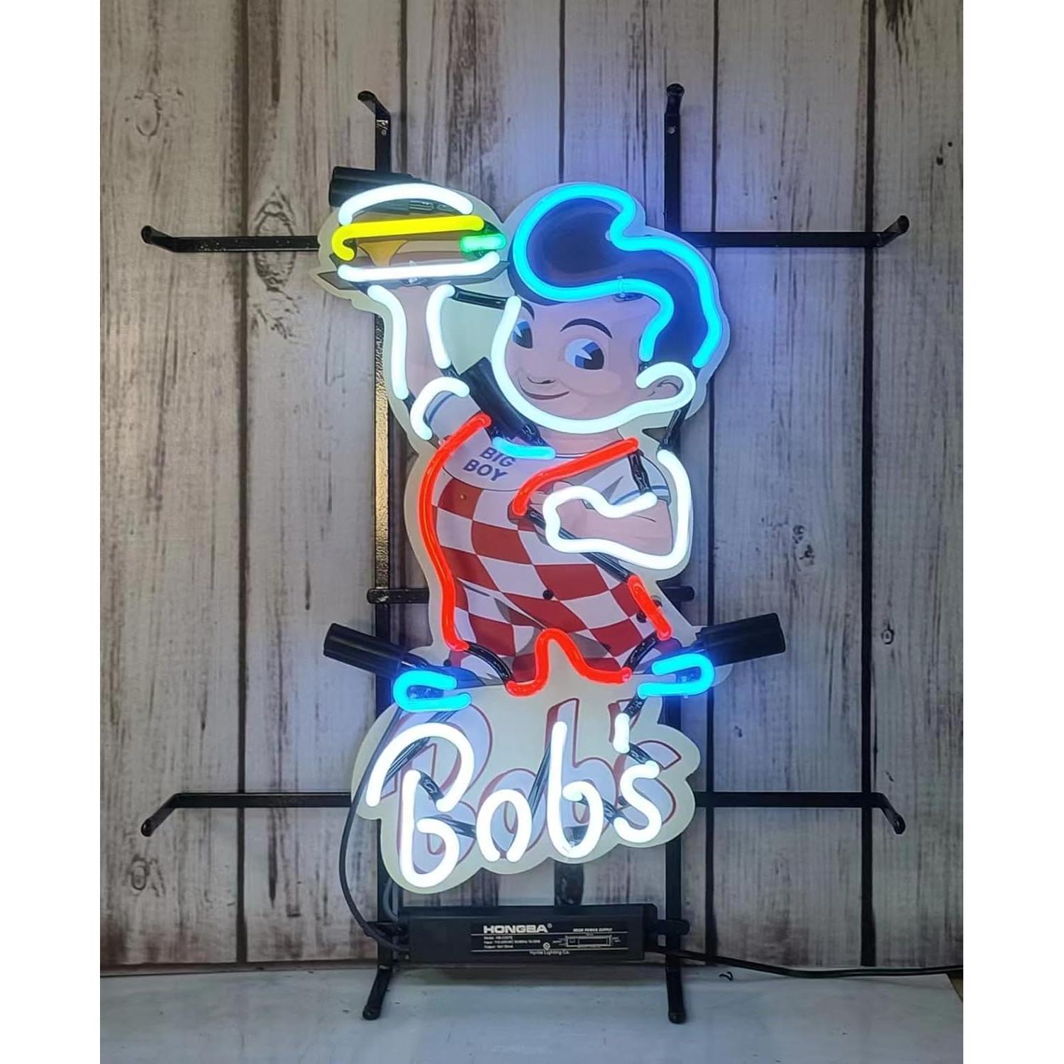 Cartel de Neón Bob's Big Boy Burger 61x51 cm Decoración