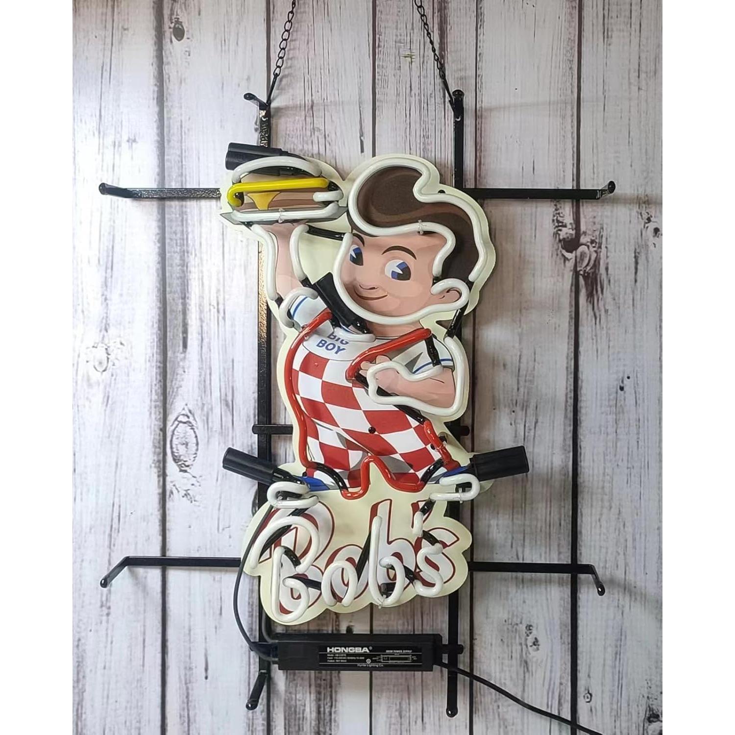 Cartel de Neón Bob's Big Boy Burger 61x51 cm Decoración