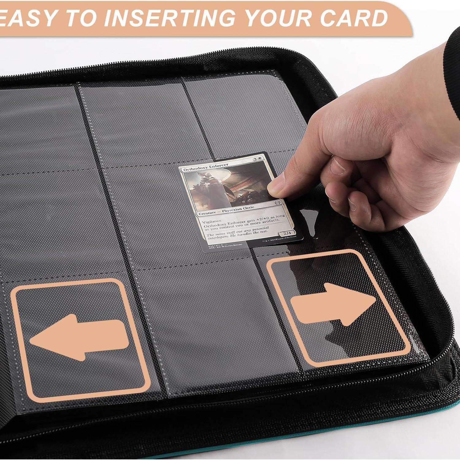 Álbum de Tarjetas TiopLior 432 Bolsillos Verde Azulado