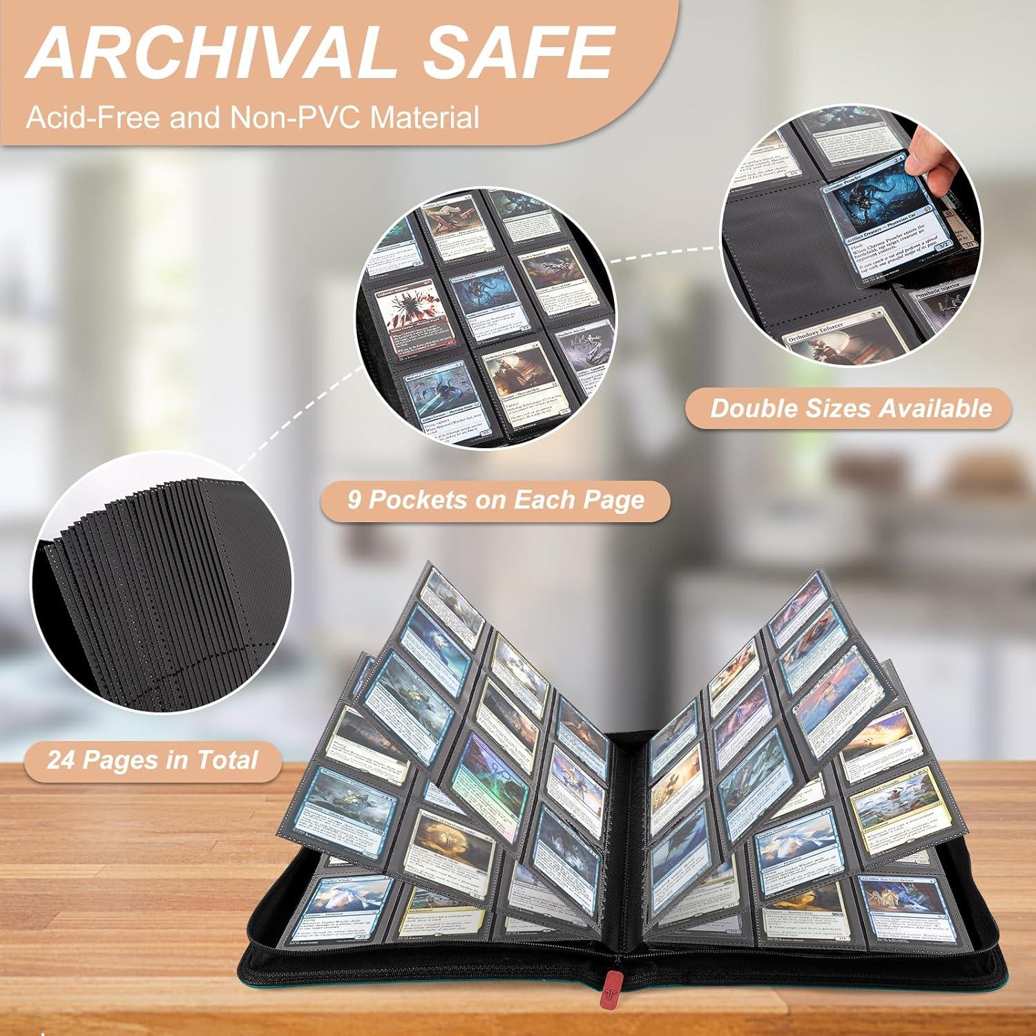 Álbum de Tarjetas TiopLior 432 Bolsillos Verde Azulado