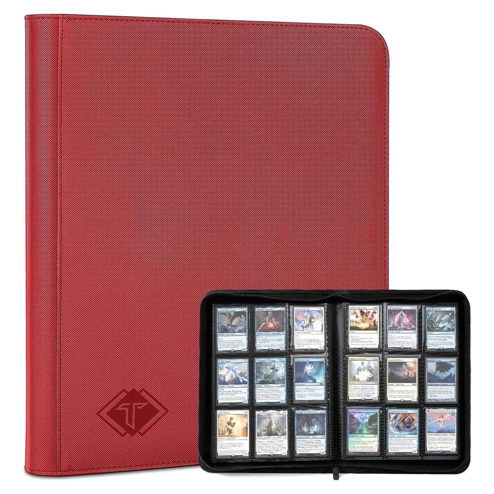 Carpeta de Cartas TiopLior 9 Bolsillos Rojo 432 Espacios