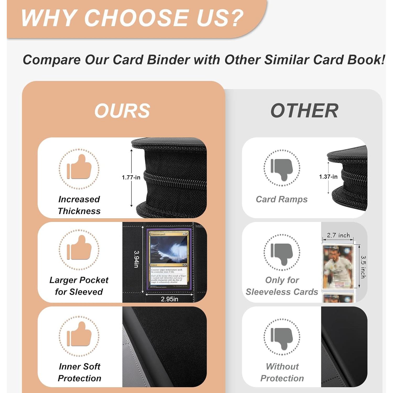 Carpeta de Cartas TiopLior 9 Bolsillos Rojo 432 Espacios