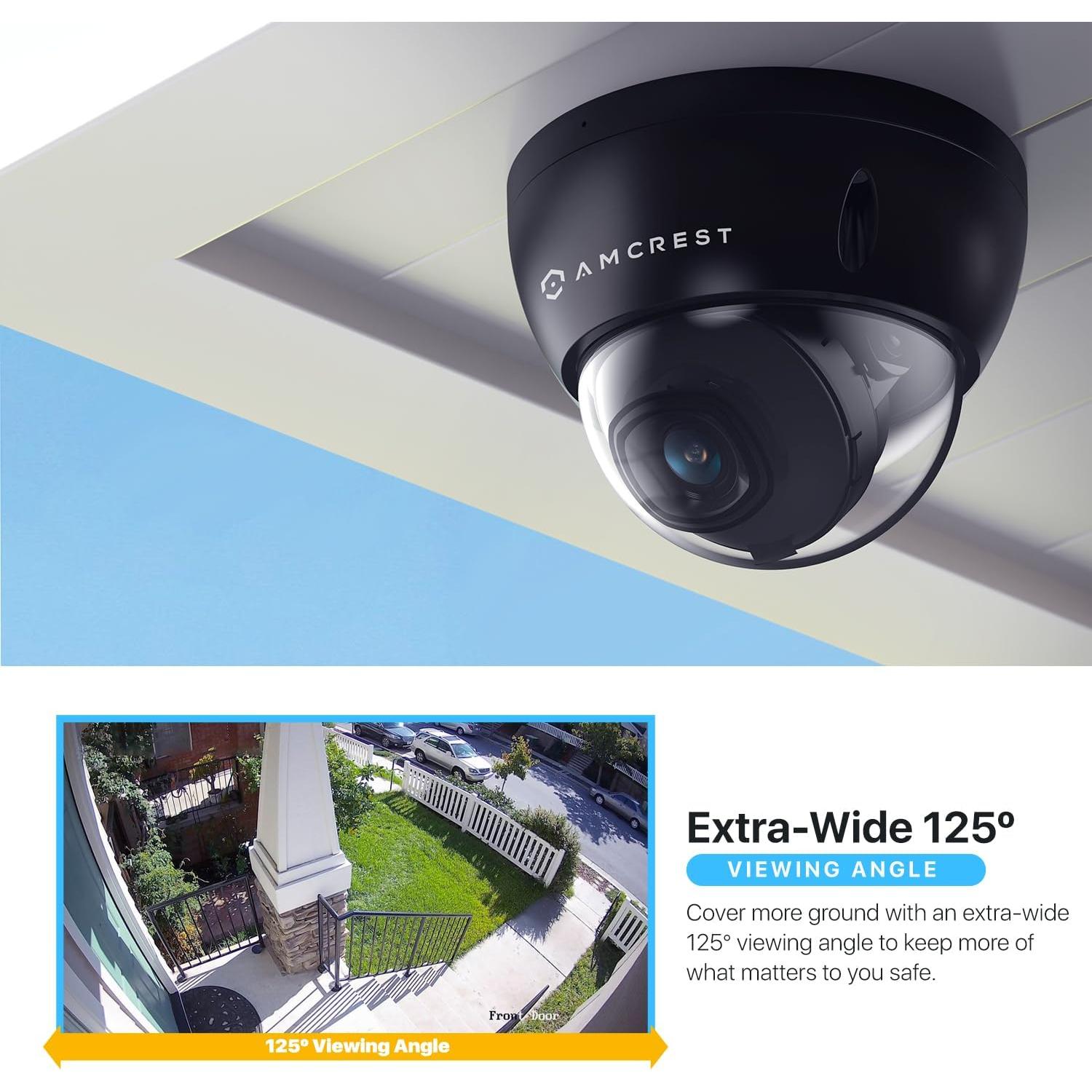 Cámara IP Dome Amcrest UltraHD 4K 8MP Visión Nocturna 30m