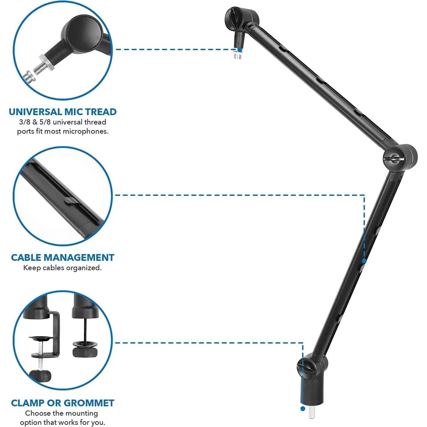 Soporte de Micrófono Boom Arm THRONMAX S3 Ajustable 360°