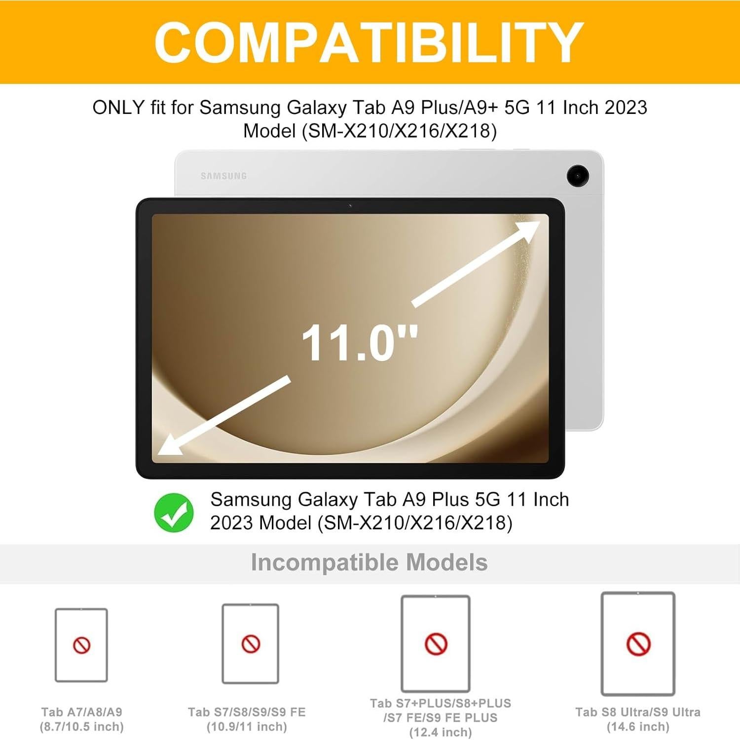 Funda Inteligente con Teclado Samsung Galaxy Tab A9+ 11" Negra