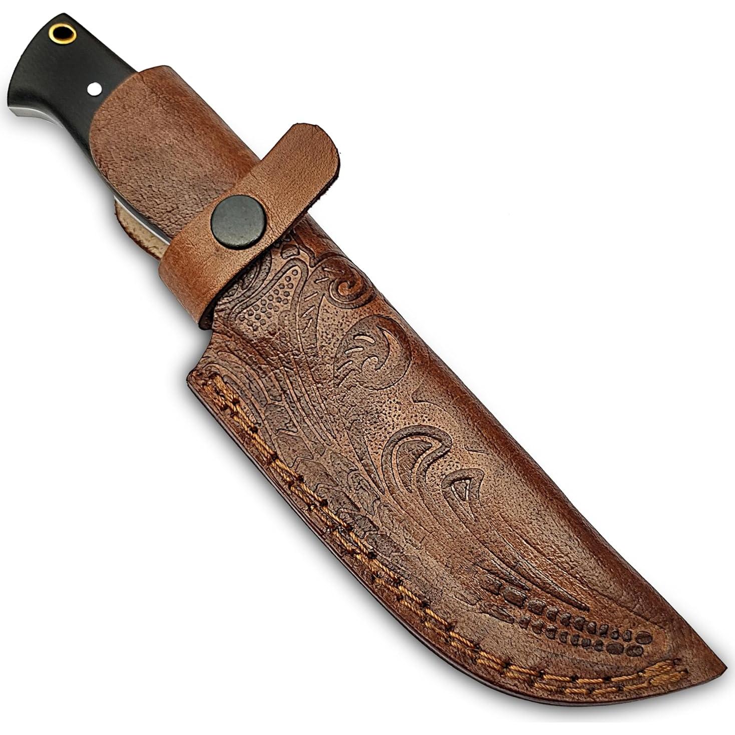 Cuchillo de Caza WARIVO D2 - Hoja Fija 25.4 cm con Funda