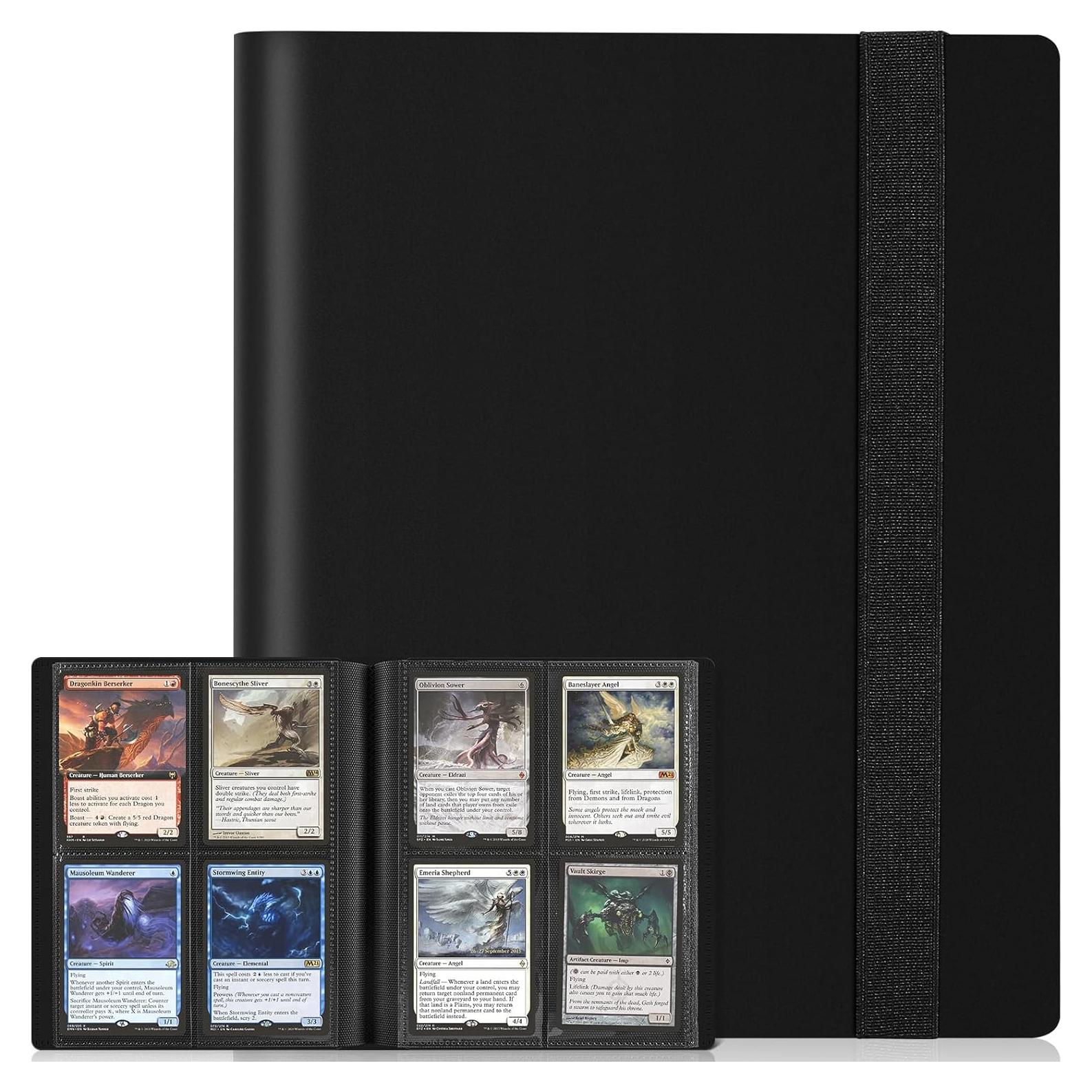 Carpeta de Tarjetas TiopLior 4 Bolsillos 160 Tarjetas Negra