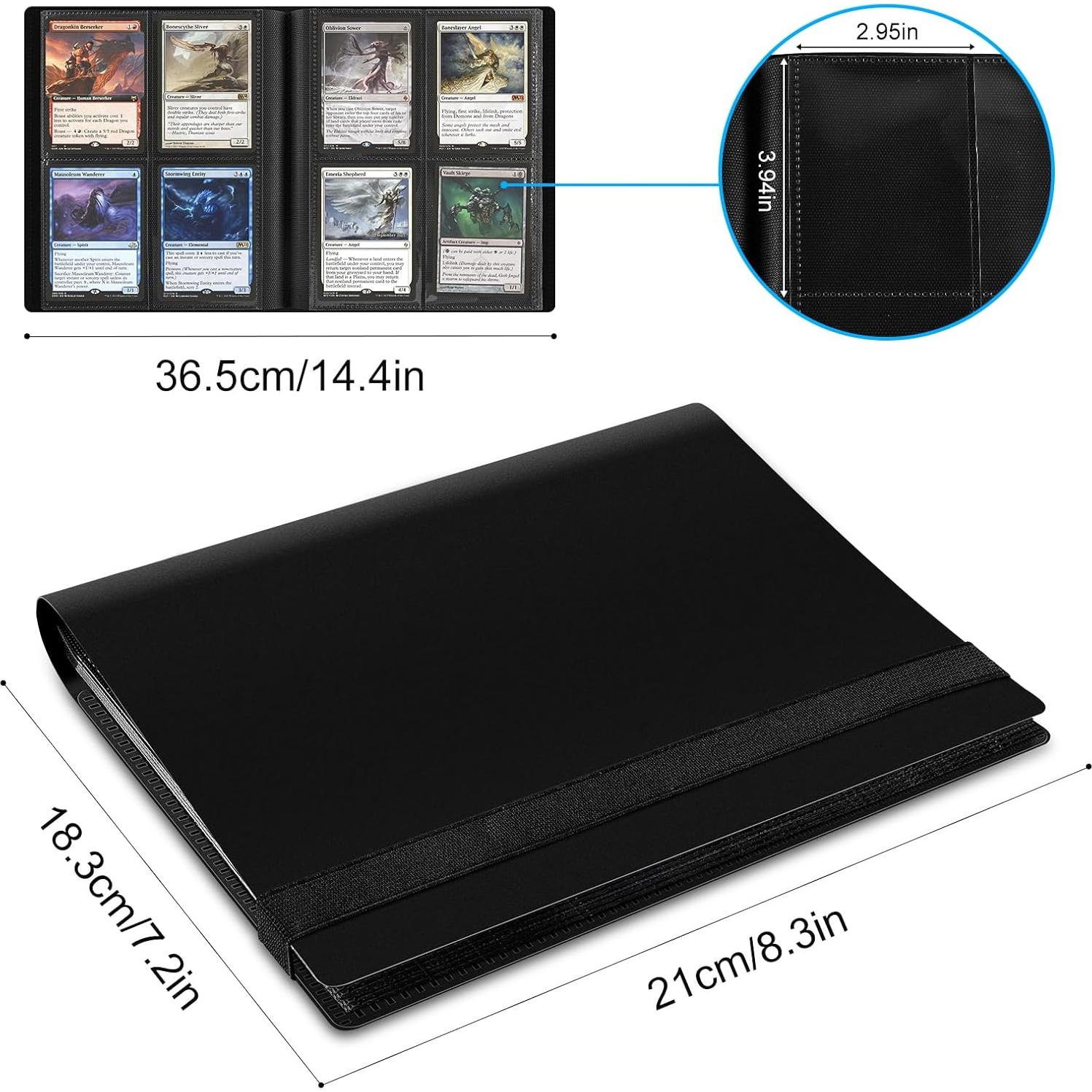 Carpeta de Tarjetas TiopLior 4 Bolsillos 160 Tarjetas Negra