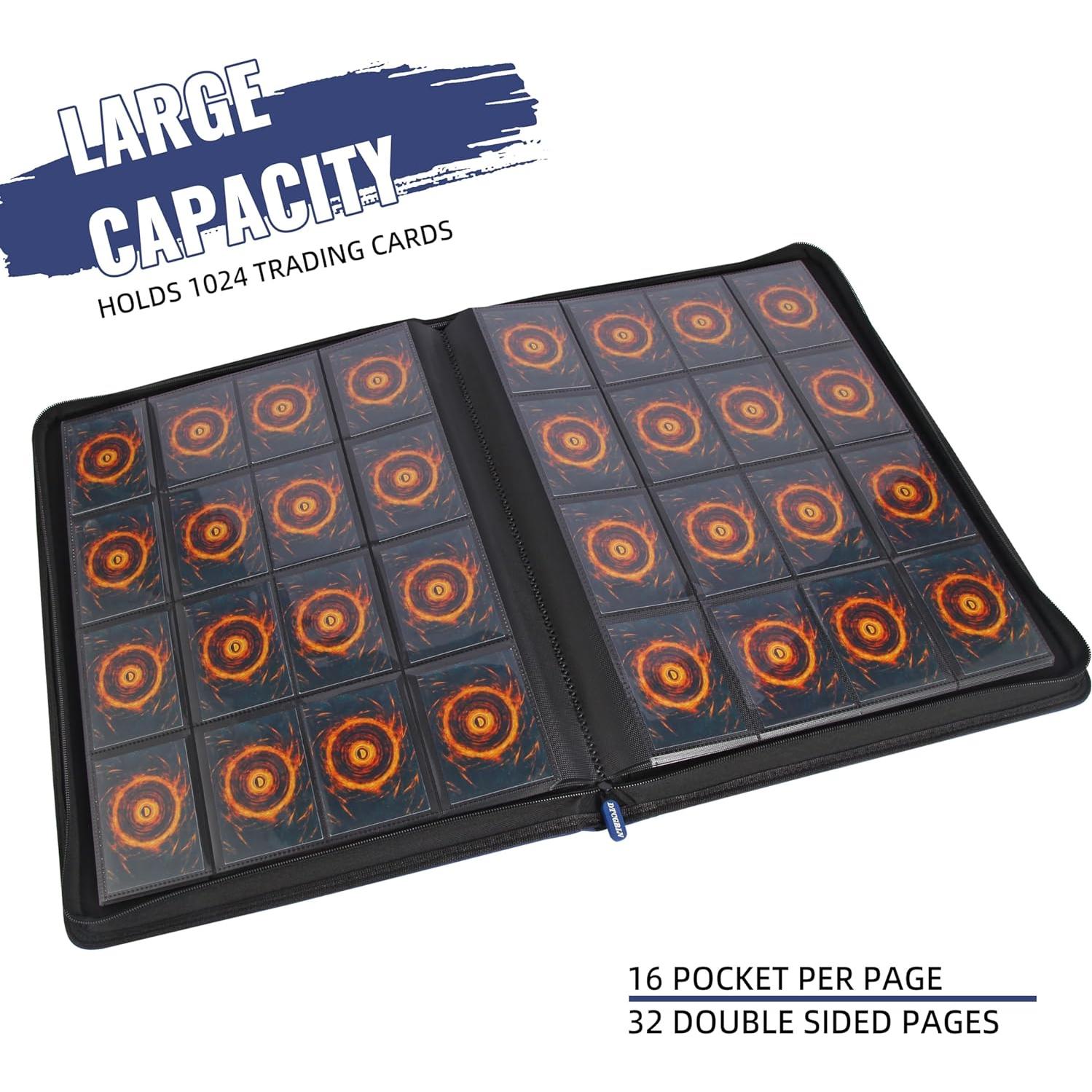 Carpeta de Cartas DTCGBIN CB Azul 16 Bolsillos 1024 Cartas