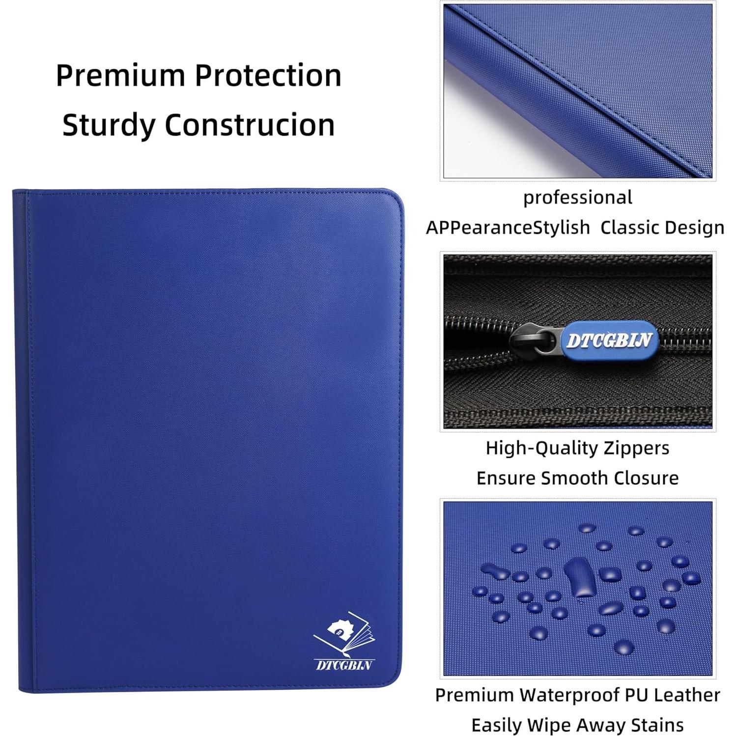 Carpeta de Cartas DTCGBIN CB Azul 16 Bolsillos 1024 Cartas