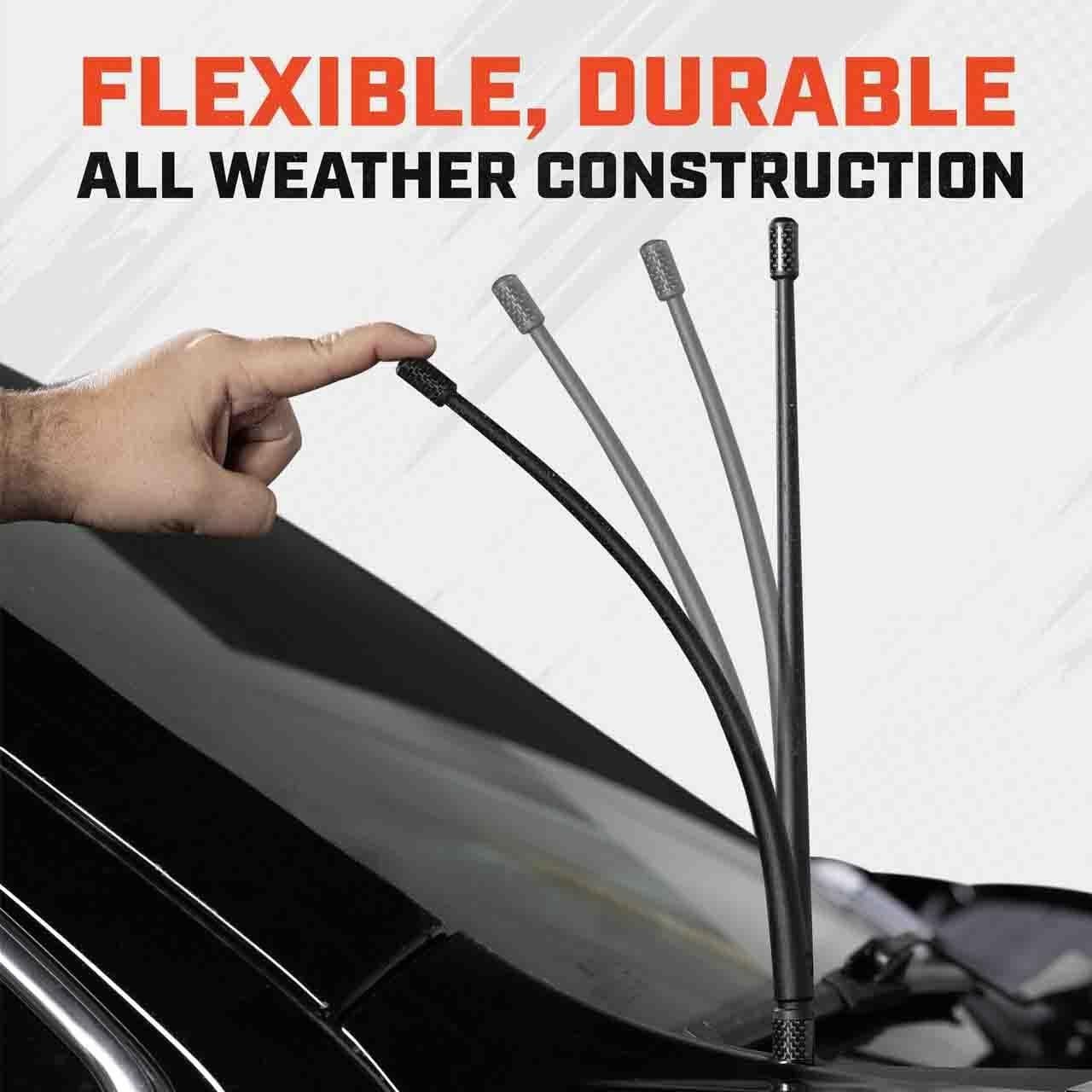 Antena corta Votex El Espartano 35 cm para Dodge Ram 2009-2024