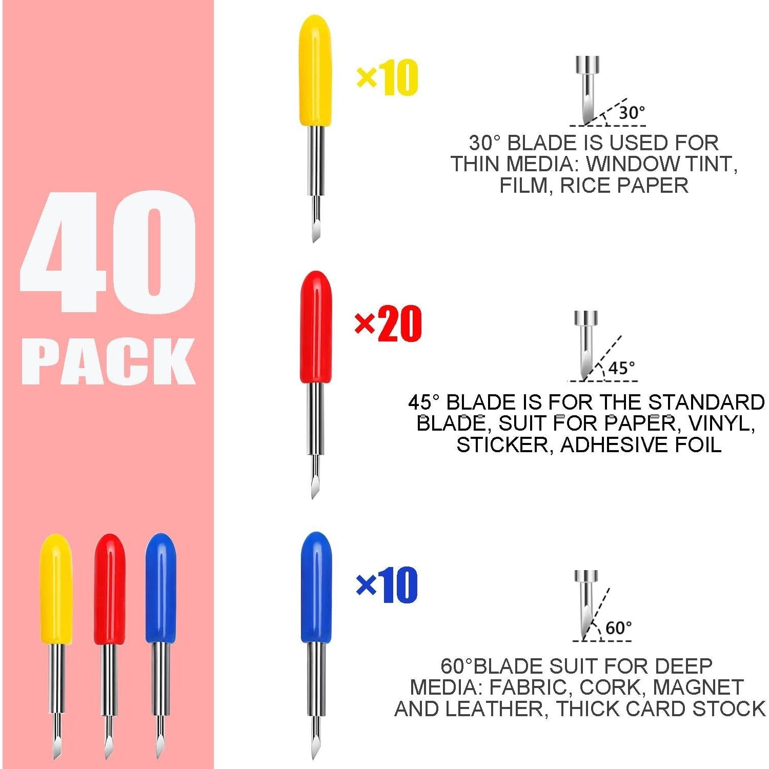 Cuchillas de Reemplazo THANMAO 40 Pcs para Explore Air 2/3 y Maker