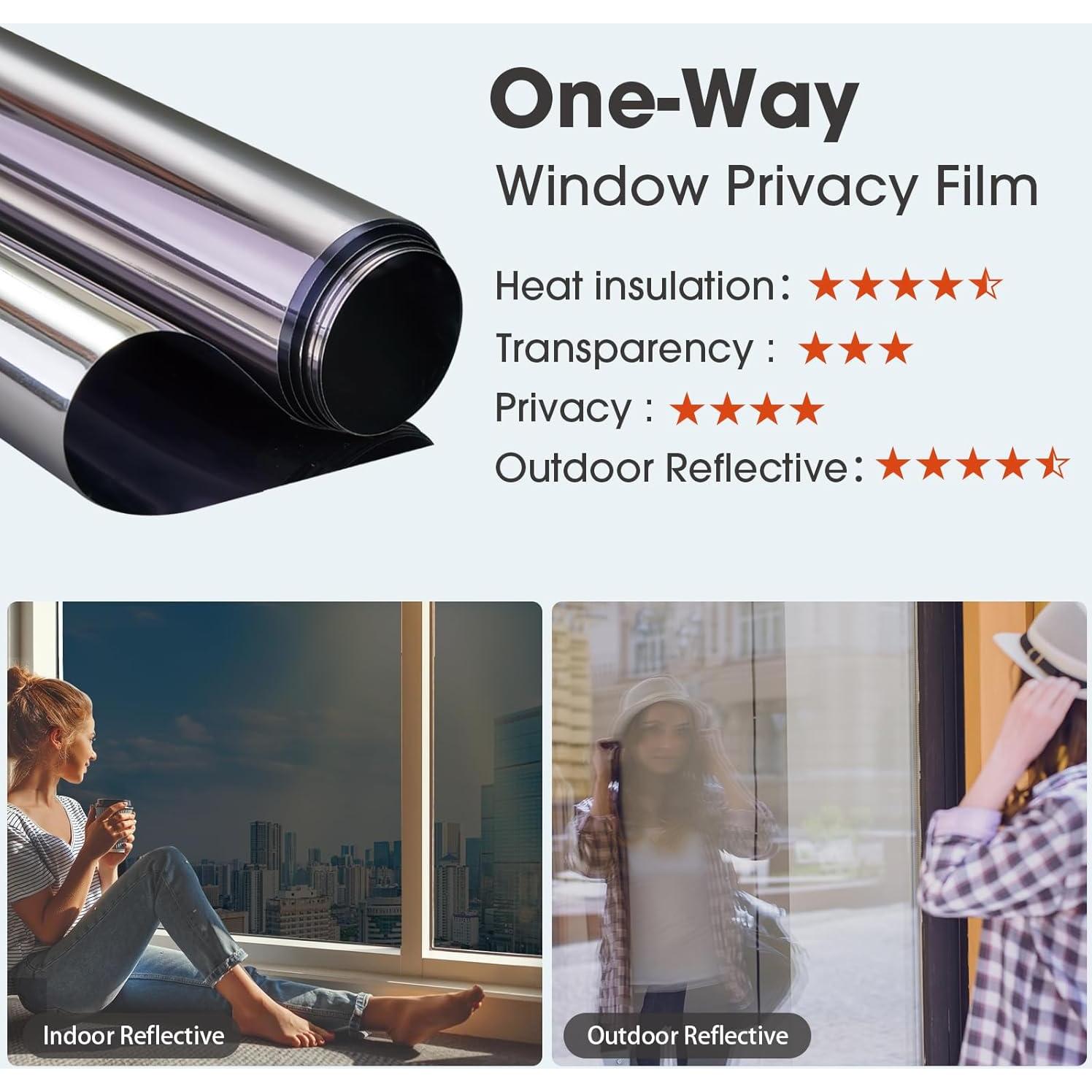 Película de Privacidad Viseeko 44.5x200 cm Reflectante UV