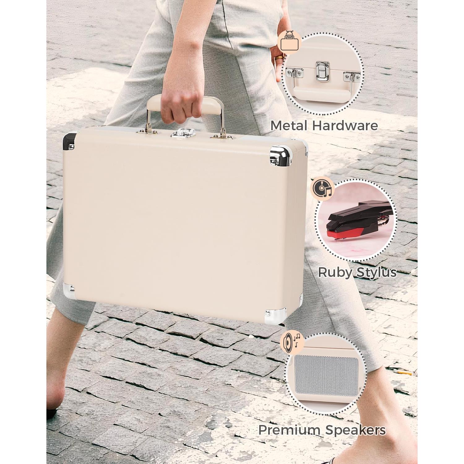 Reproductor de Vinilo TANLANIN TE-001DWT 3 Velocidades Bluetooth