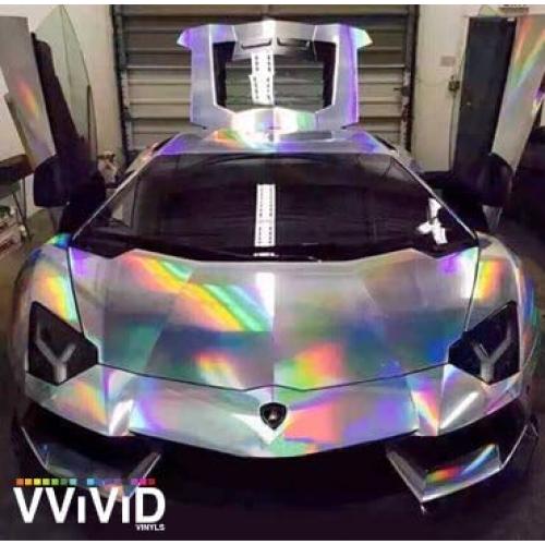 Vinilo Envoltura Holográfico Cromo VViViD 1.83m x 1.52m
