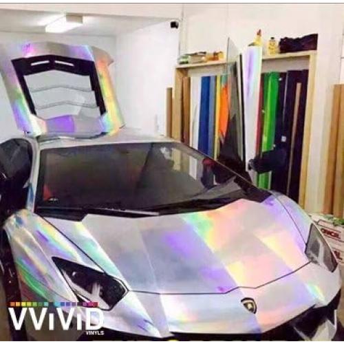 Vinilo Envoltura Holográfico Cromo VViViD 1.83m x 1.52m