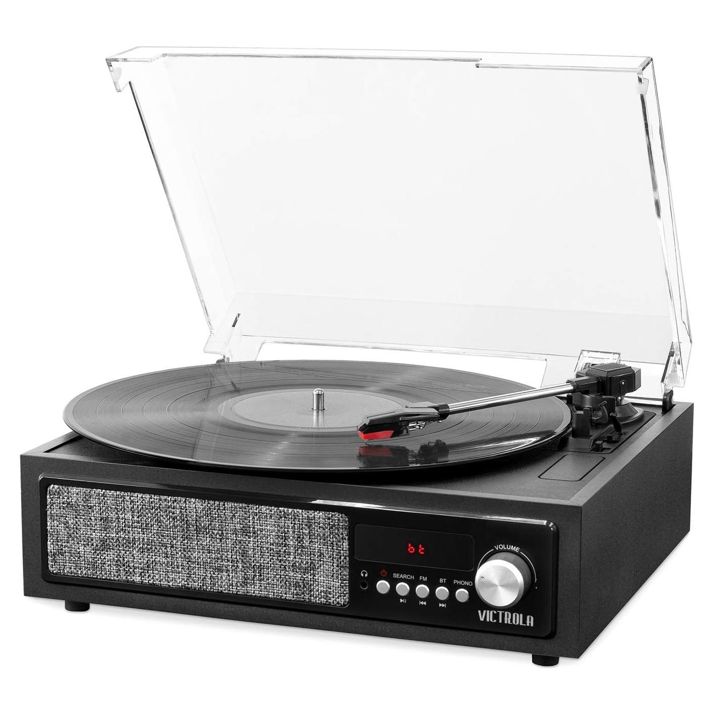 Tocadiscos Victrola 3 en 1 Bluetooth VTA-67 Negro