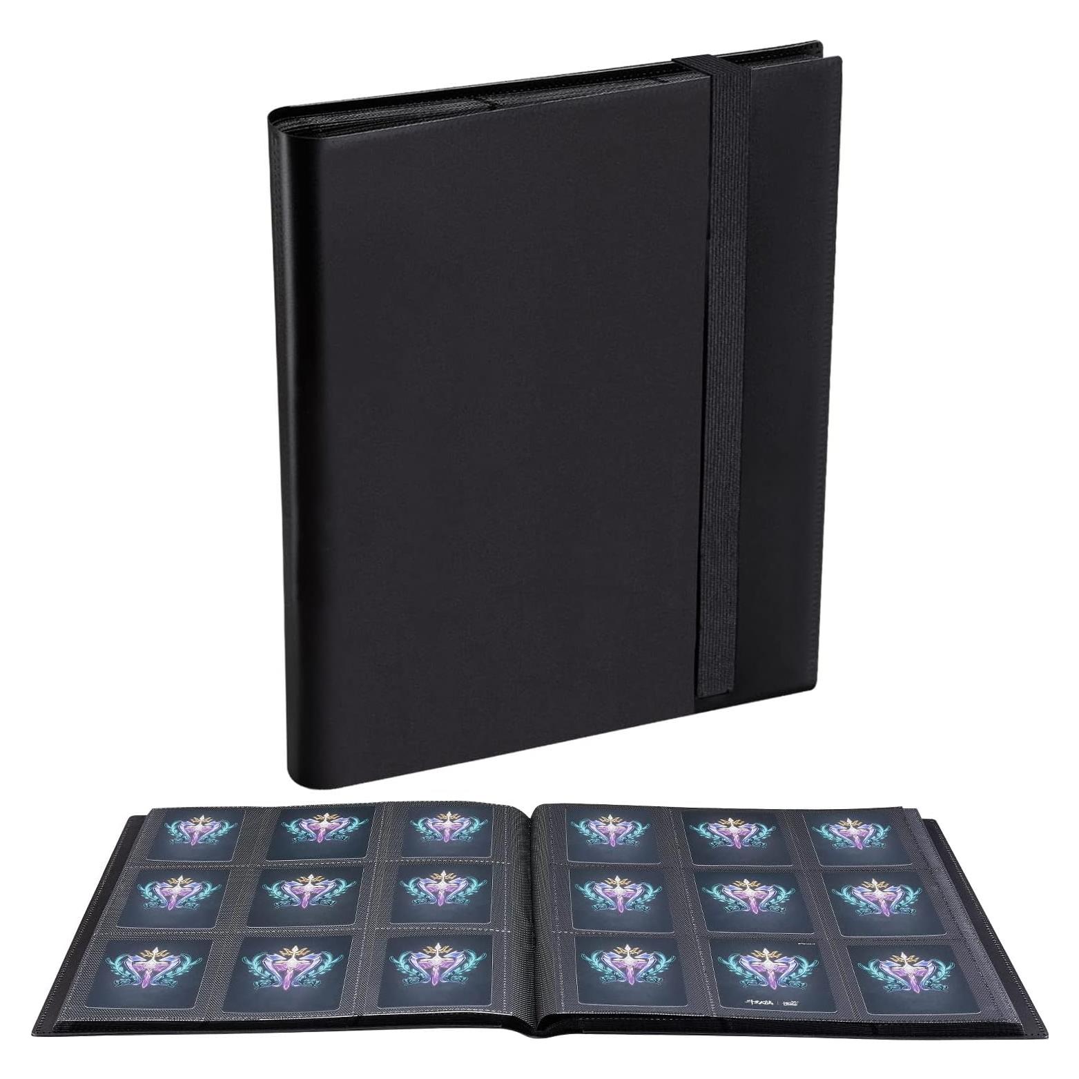 Carpeta de Cartas JIQEZNL 360 Bolsillos Negra para Colección