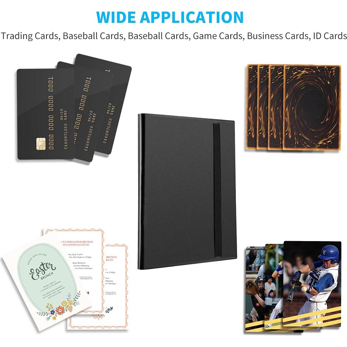 Carpeta de Cartas JIQEZNL 360 Bolsillos Negra para Colección