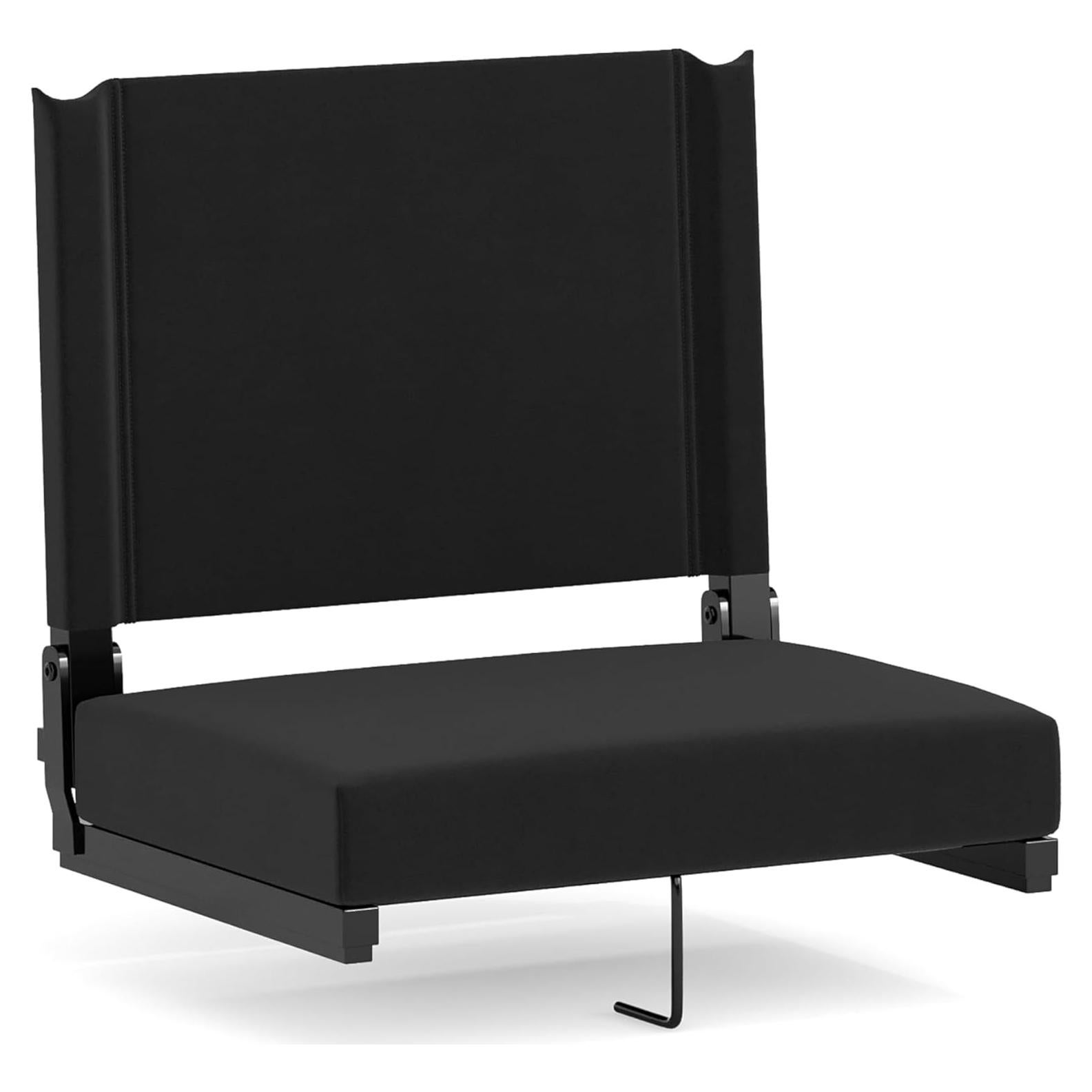 Silla de Estadio Plegable Flash Furniture Negra Ultra-Cojinada