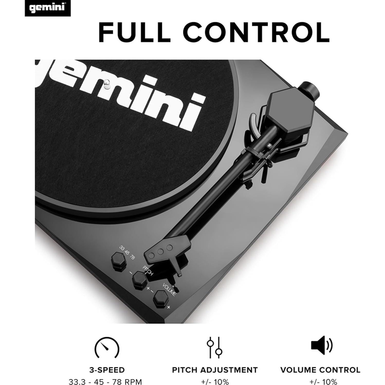 Tocadiscos Gemini Sound TT-900 - 3 Velocidades y Bluetooth