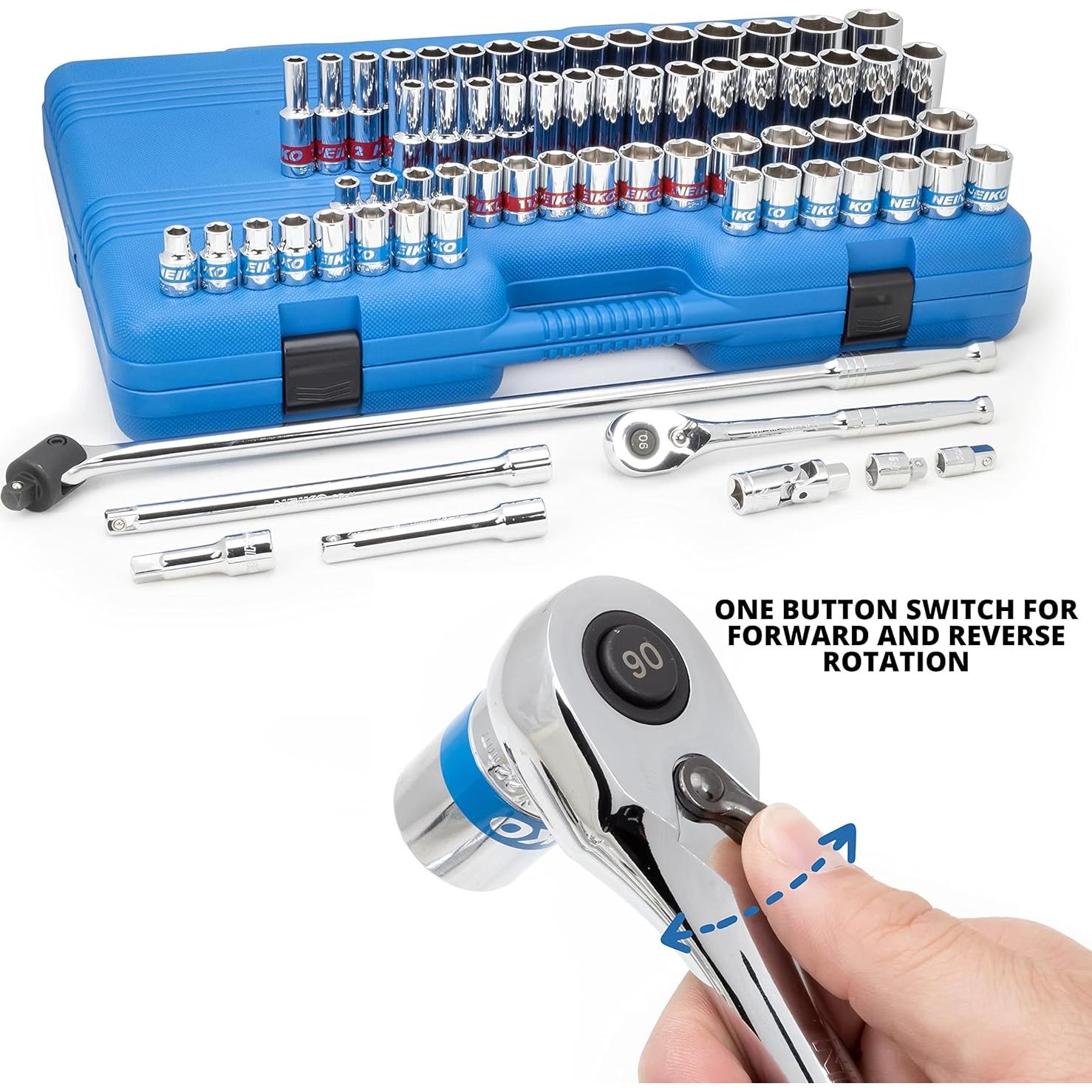 Juego de Herramientas Mecánicas NEIKO 68 Piezas 1/2" Drive