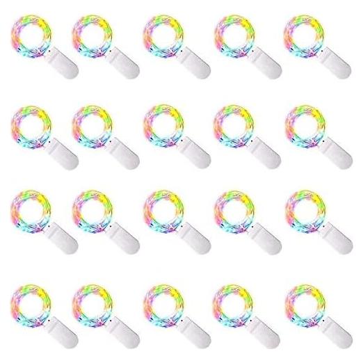Paquete de 20 Luces LED de Cuerda Cynzia Multicolor 3m