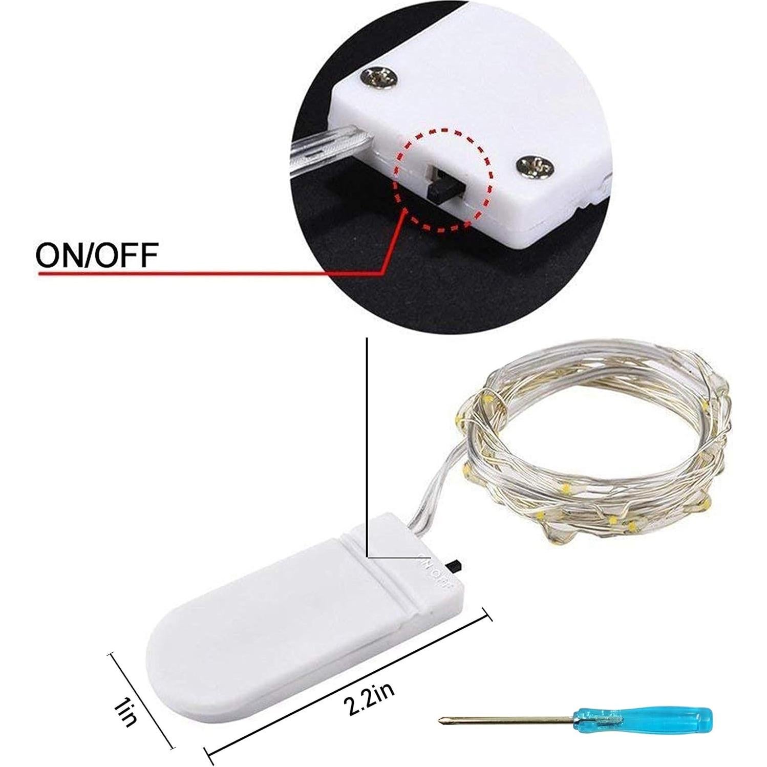 Paquete de 20 Luces LED de Cuerda Cynzia Multicolor 3m